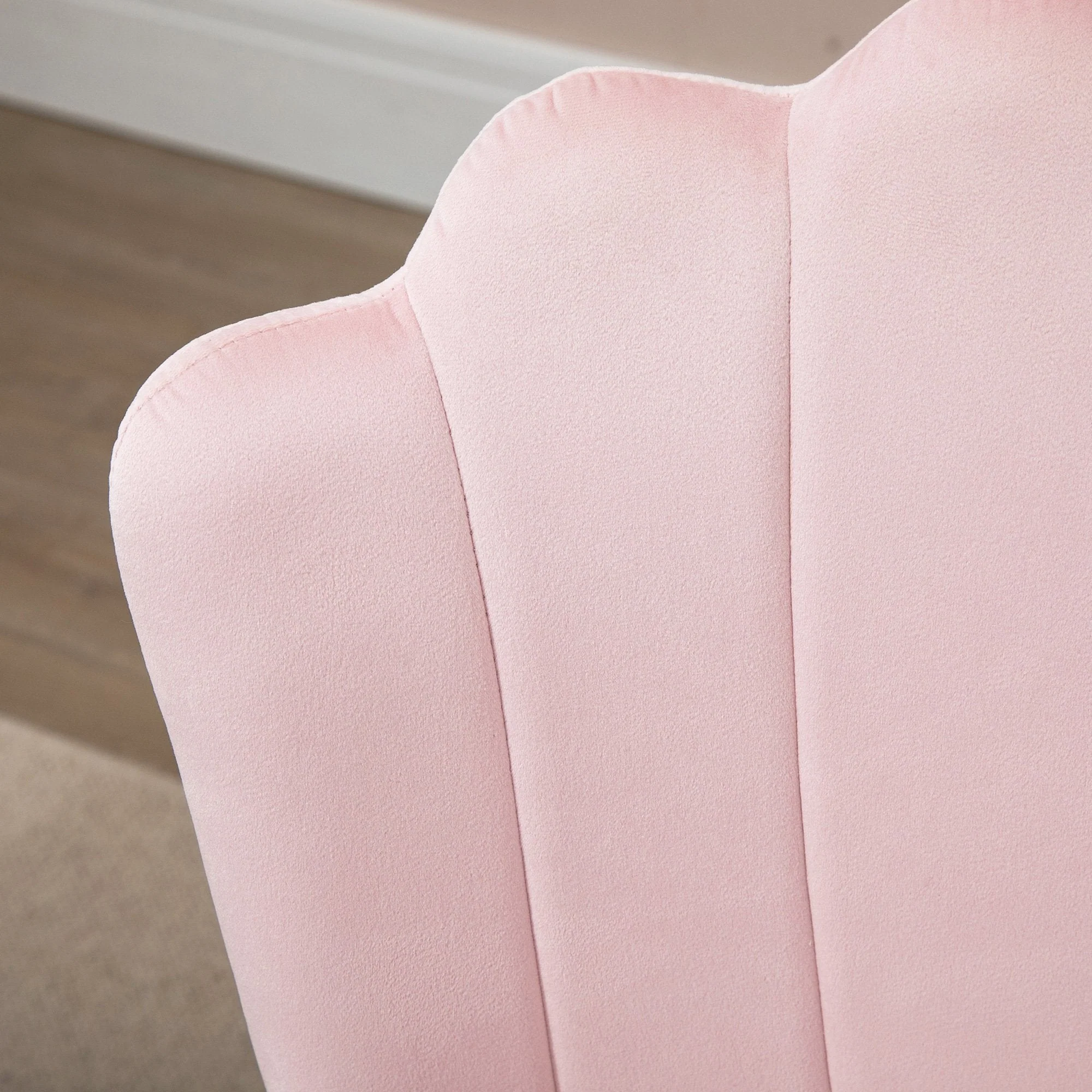 Velvet-Feel Shell Luxe Accent Chair - Image 7