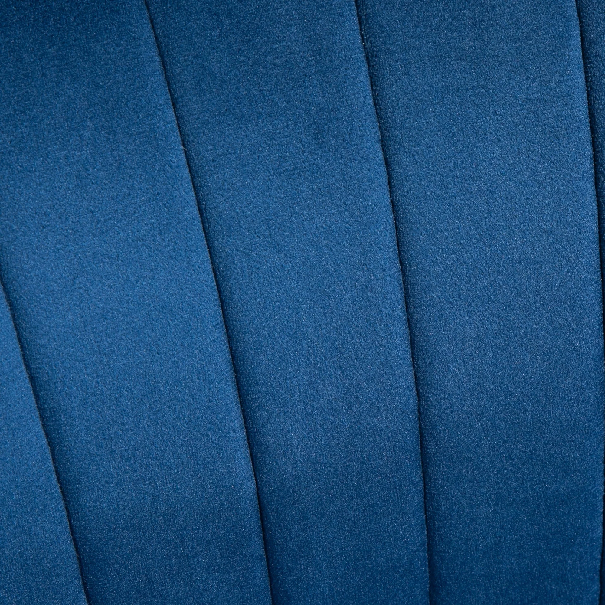 Velvet-Feel Tub Chair and Footstool - Blue - Image 9