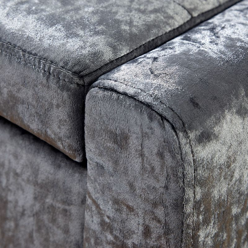 Verona Large Ottoman Wood & Fabric Grey 1 Door - Image 4