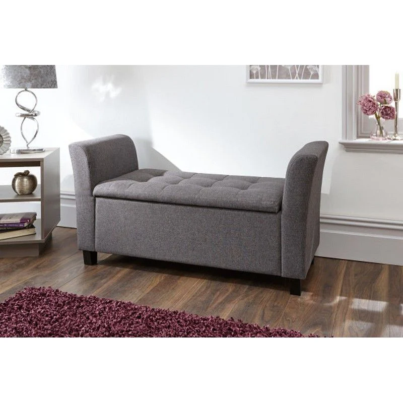 Verona Window Seat Fabric Dark Grey - Image 2