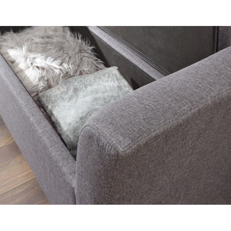 Verona Window Seat Fabric Dark Grey - Image 5
