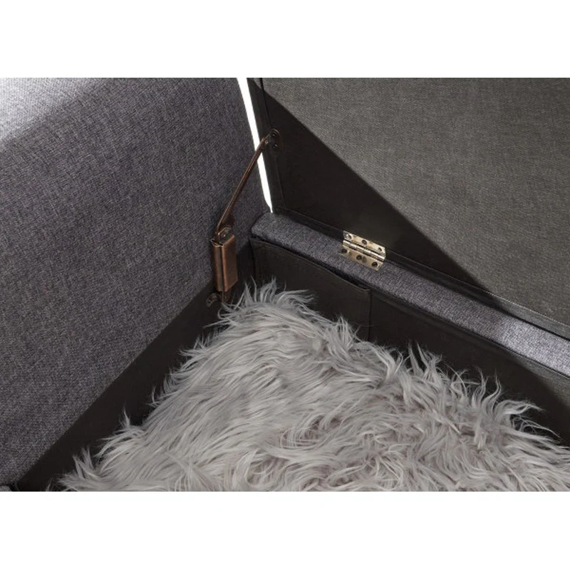 Verona Window Seat Fabric Dark Grey - Image 6