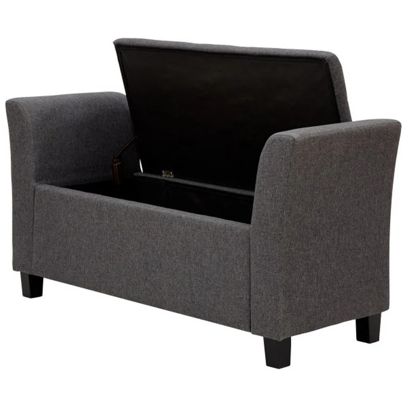 Verona Window Seat Fabric Dark Grey - Image 8