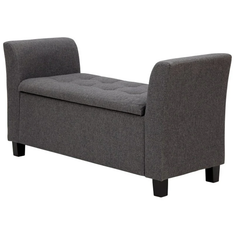 Verona Window Seat Fabric Dark Grey - Image 9