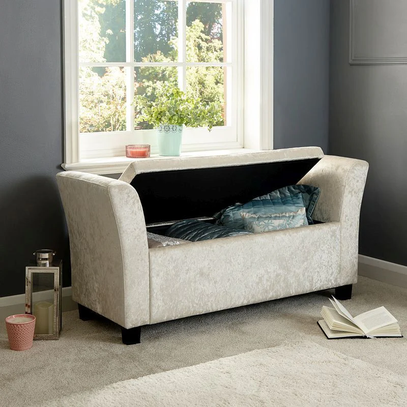 Verona Window Seat Fabric White - Image 2