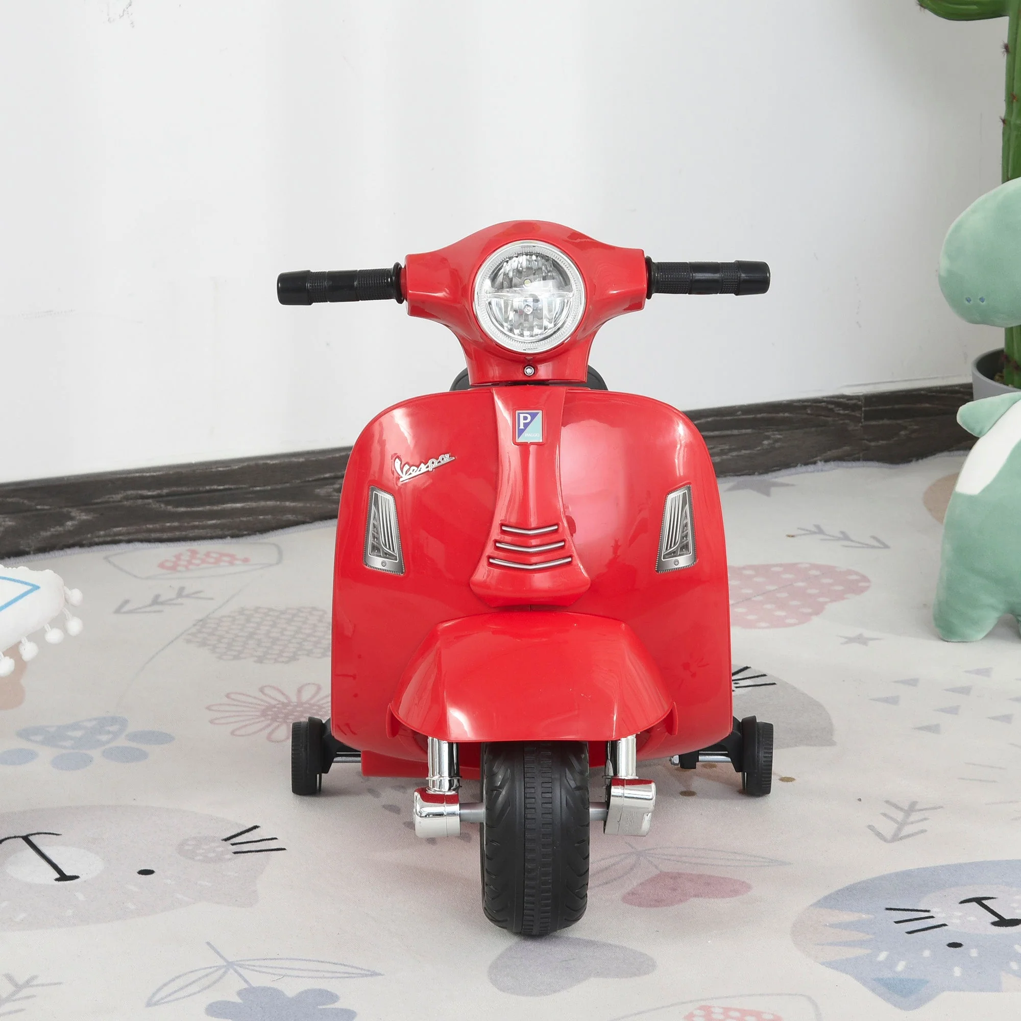 Vespa Licensed Kids Ride On Motorcycle 6V Battery Powered Electric Toys - Image 8