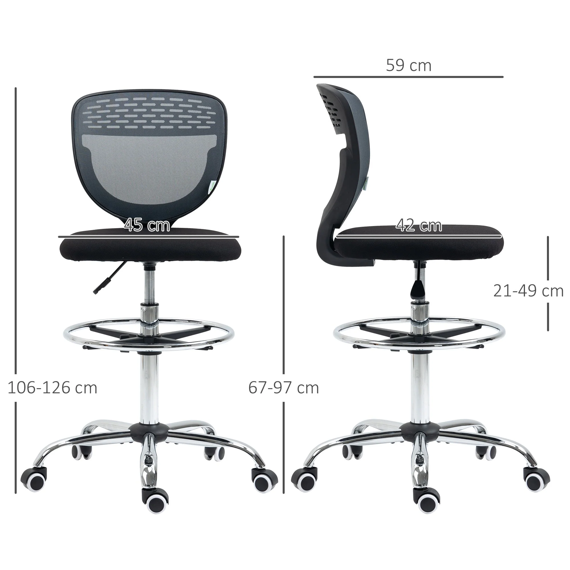 Vinsetto Drafting Chair - Image 3