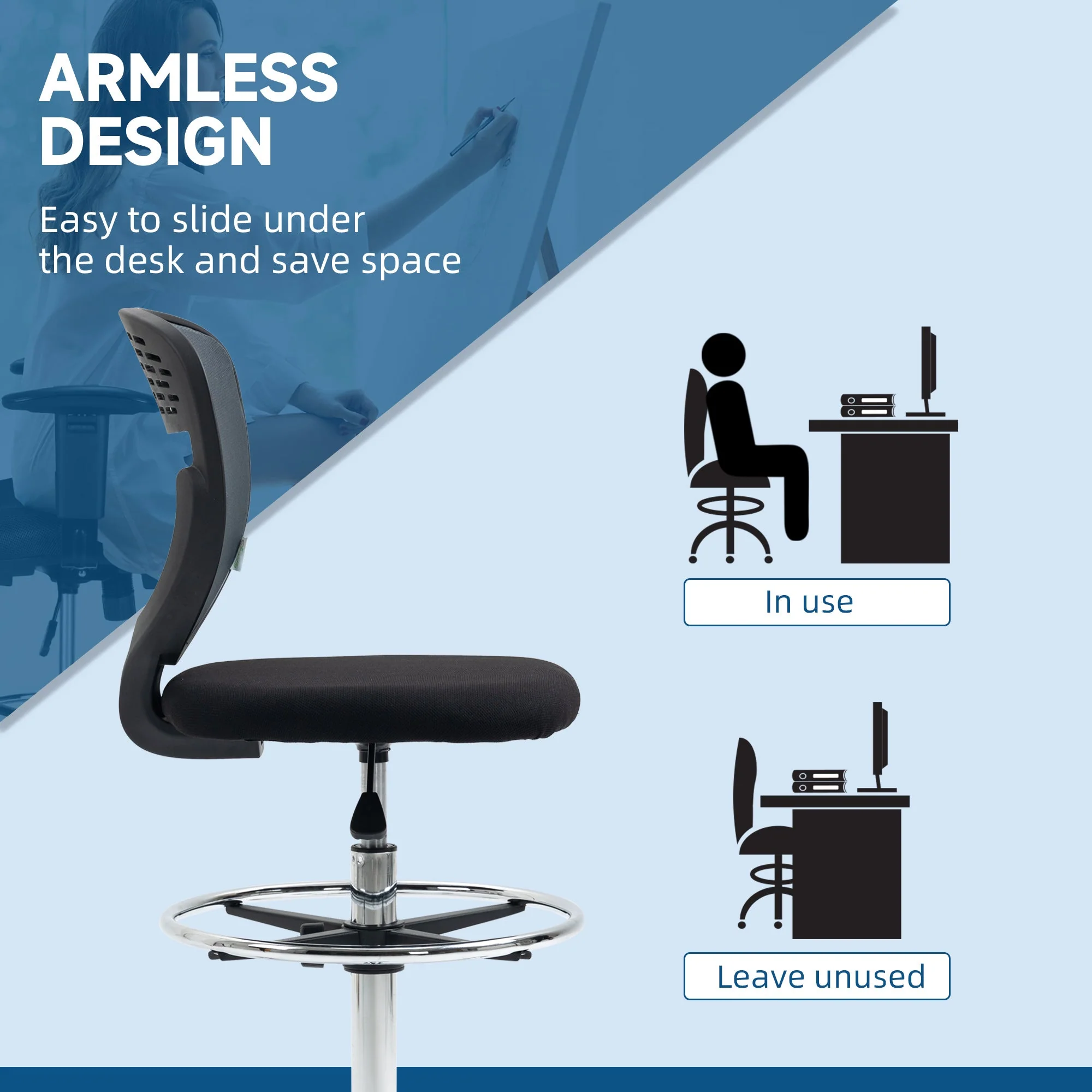 Vinsetto Drafting Chair - Image 7