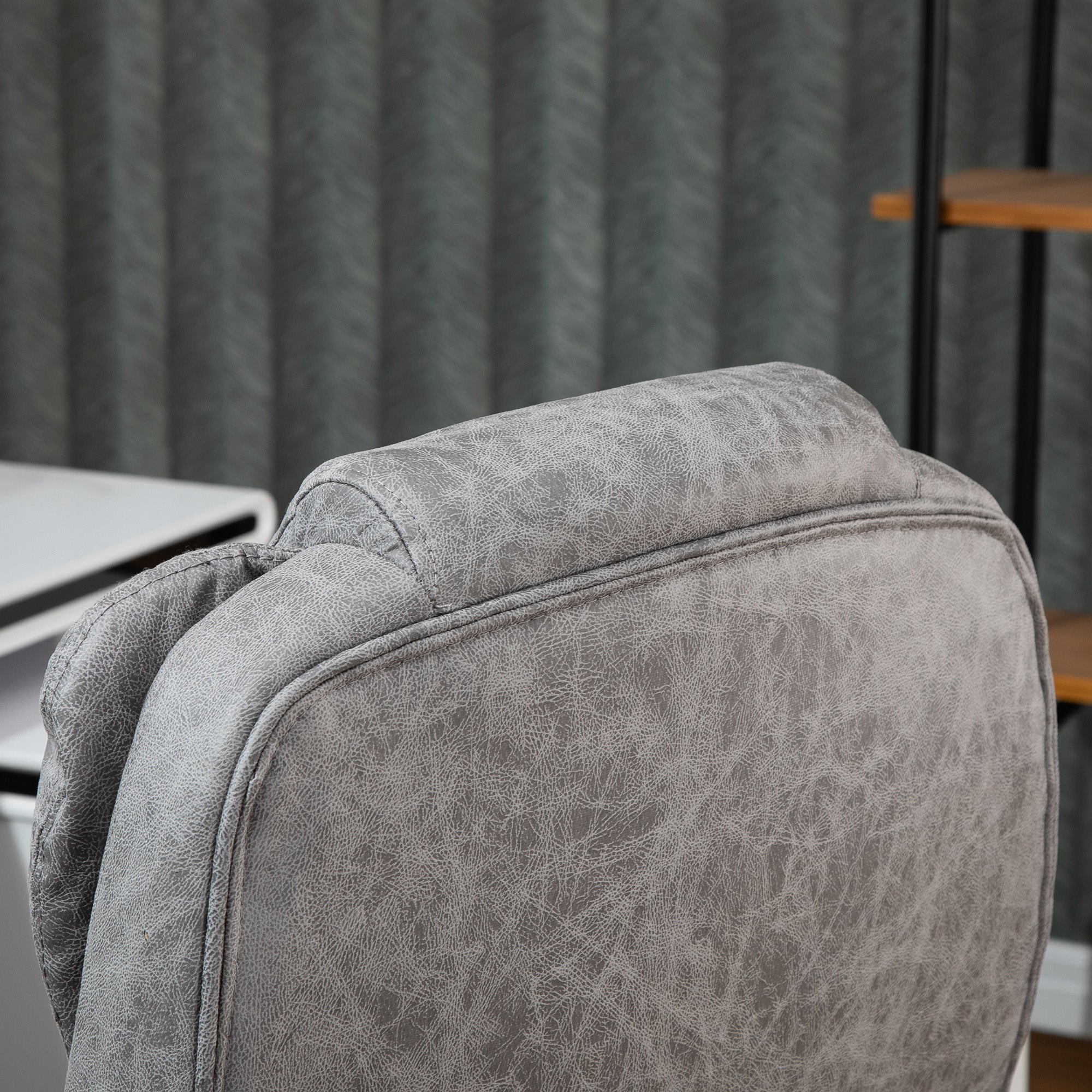 Vinsetto Ergonomic Office Chair Comfortable Desk Chair With Armrests Adjustable Height Reclining And Tilt Function Grey - Image 9
