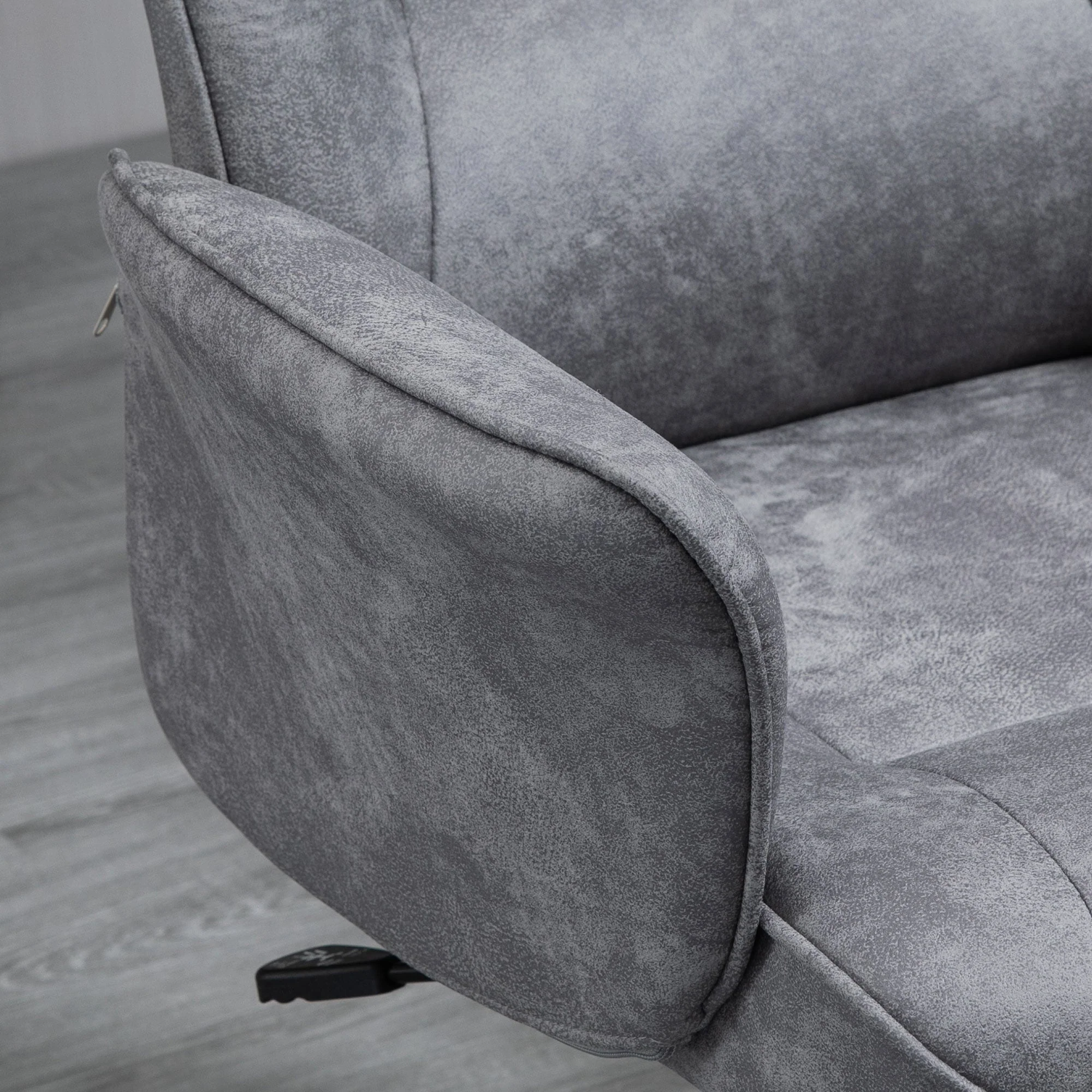Vinsetto Faux Microfibre Leather Office Chair - Light Grey - Image 9