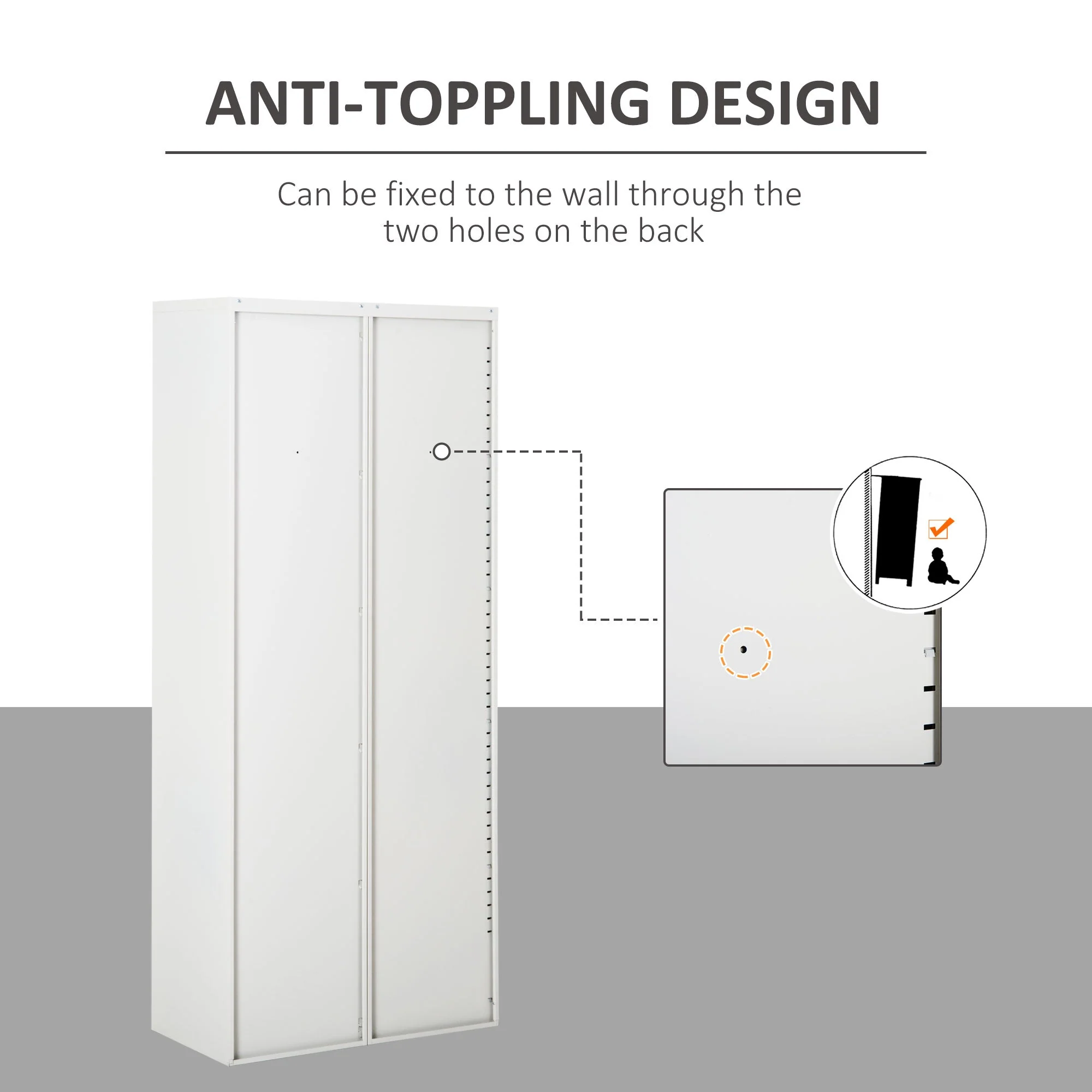 Vinsetto Filing Cabinet W/2 Doors and 5 Compartments - Image 7