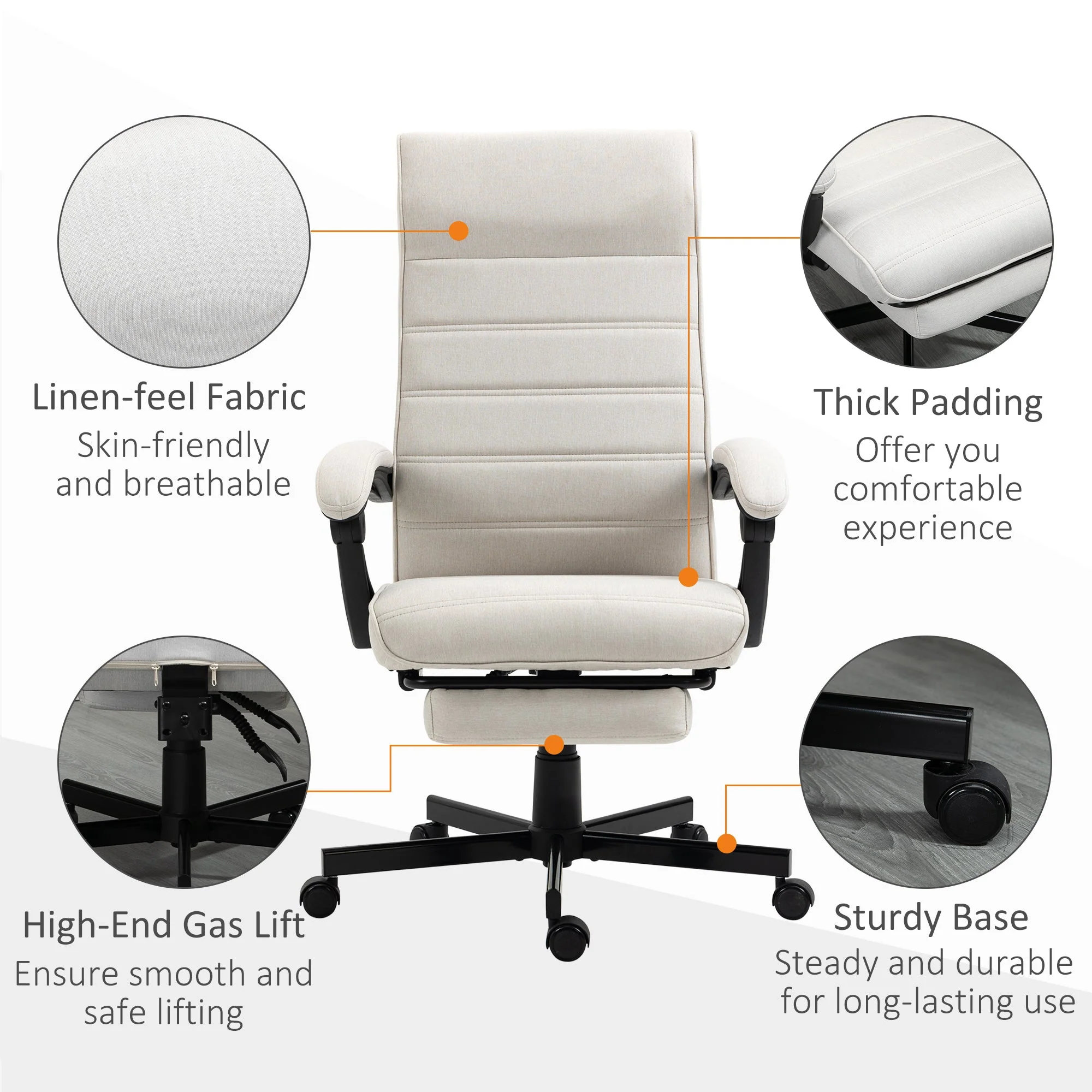 Vinsetto High-Back Home Office Chair - Image 6