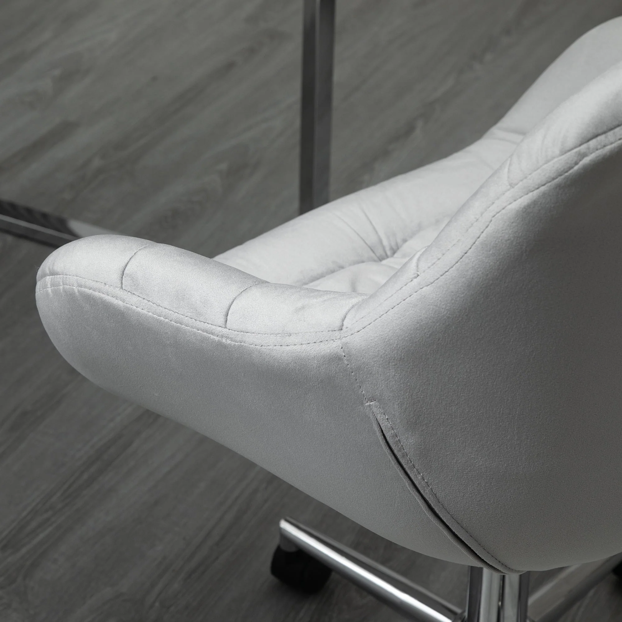 Vinsetto Home Office Chair Velvet Ergonomic Computer Chair Comfy Desk Chair with Adjustable Height - Image 8