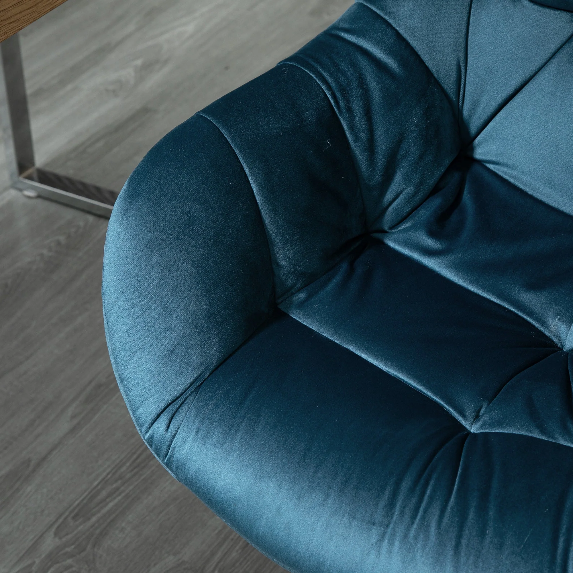 Vinsetto Home Office Chair Velvet Ergonomic Computer Chair Comfy Desk Chair with Adjustable Height - Image 9