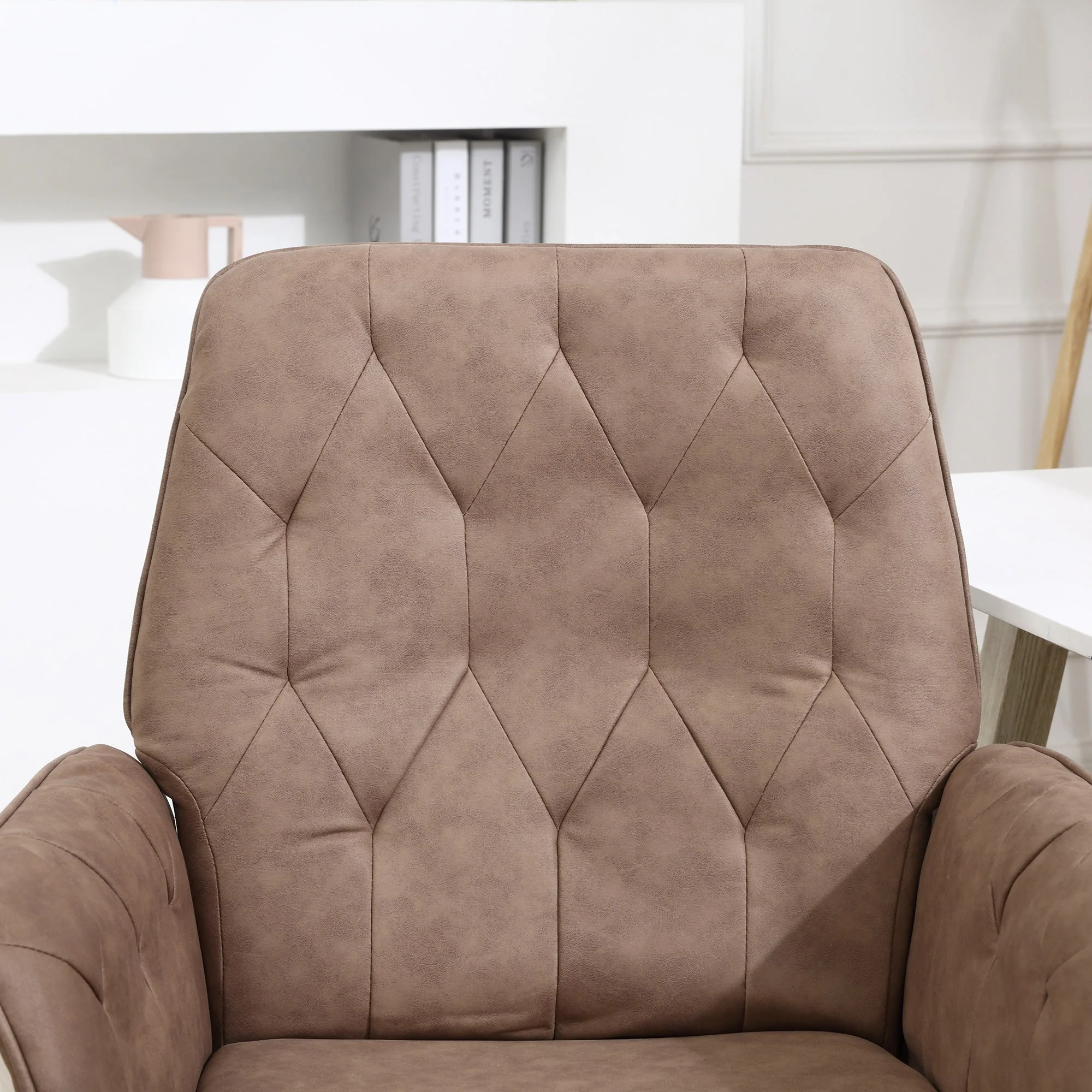 Vinsetto Micro Fibre Office Chair Mid Back Computer Desk Chair with Adjustable Seat - Image 8