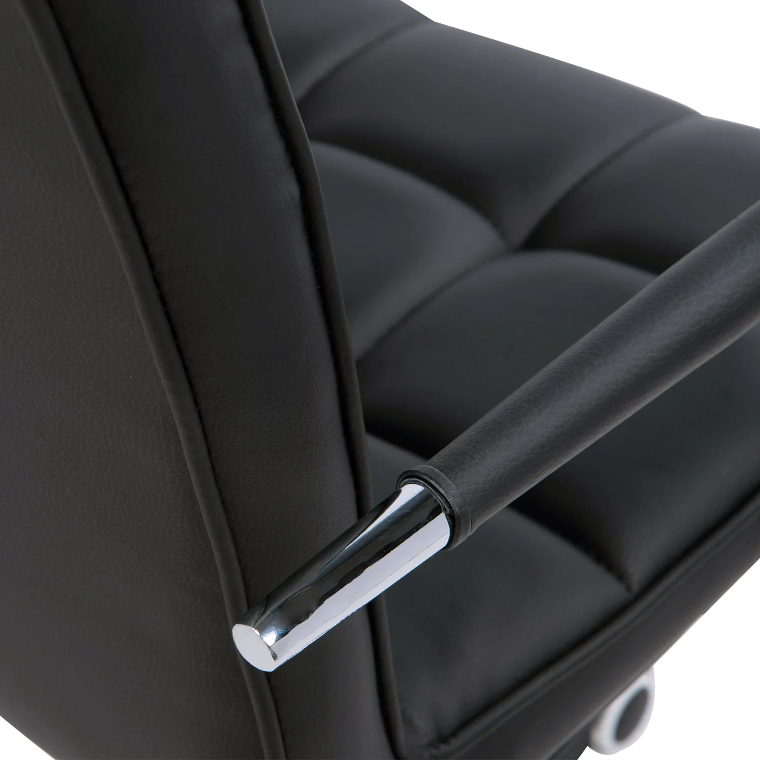 Vinsetto Mid Back PU Leather Home Office Desk Chair Swivel Computer Chair with Arm - Image 9