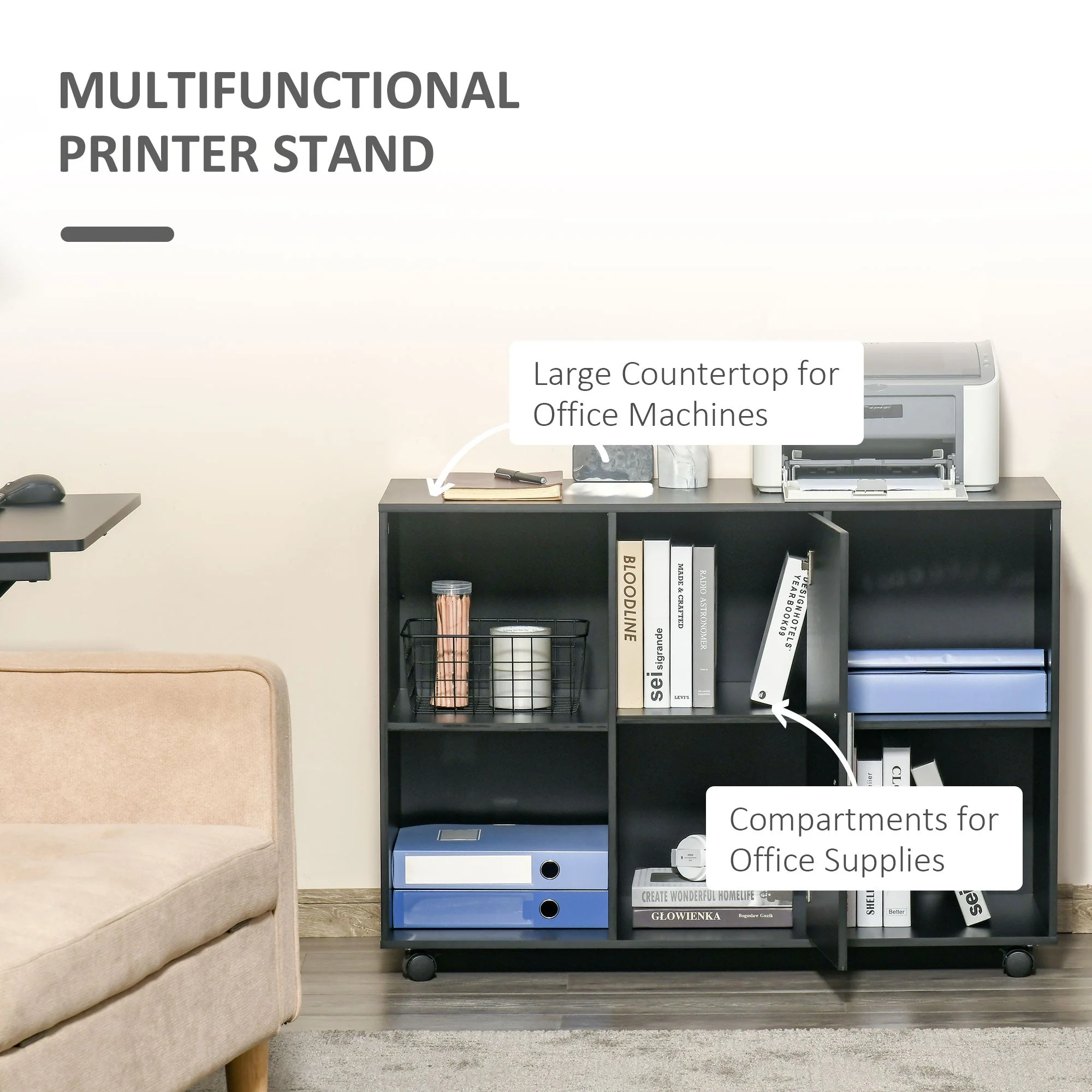 Vinsetto Mobile Office File Cabinet - Image 4