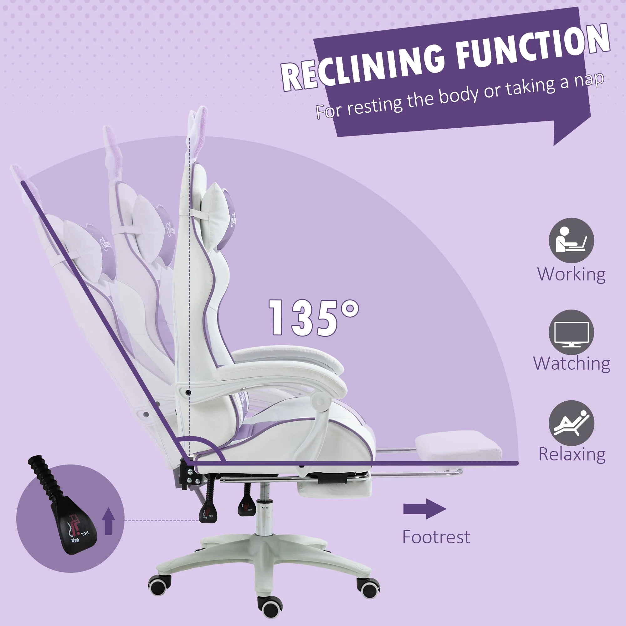 Vinsetto Racing Gaming Chair - Image 6