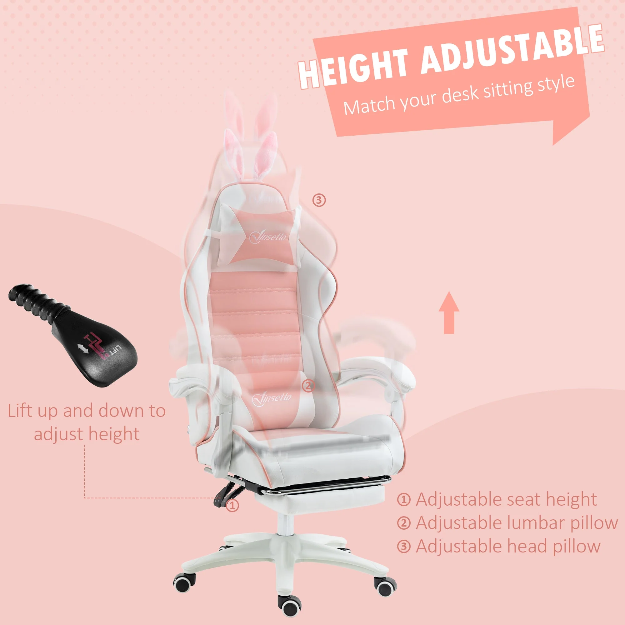 Vinsetto Racing Gaming Chair - Image 5