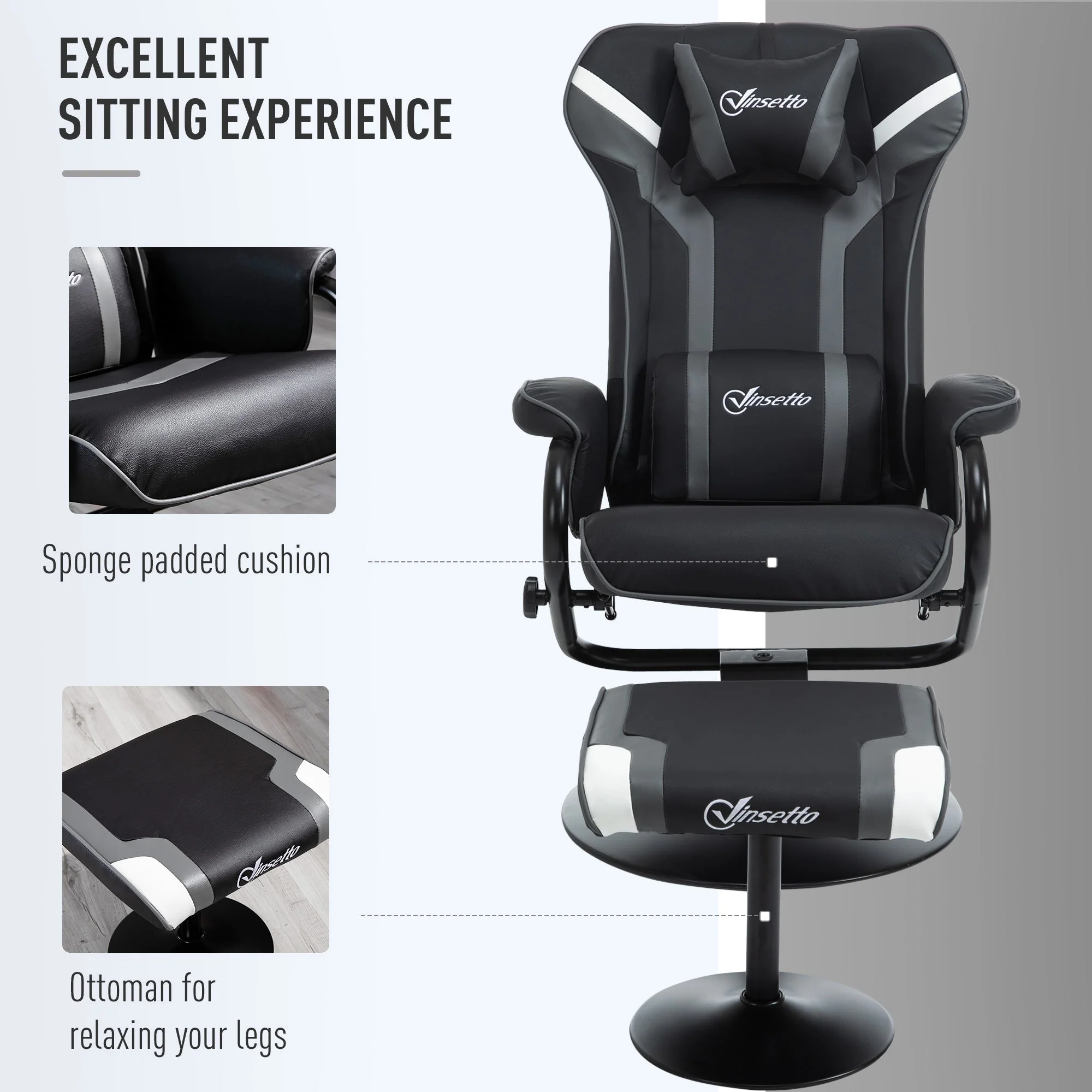 Vinsetto Racing-Style Recliner Chair - Image 5