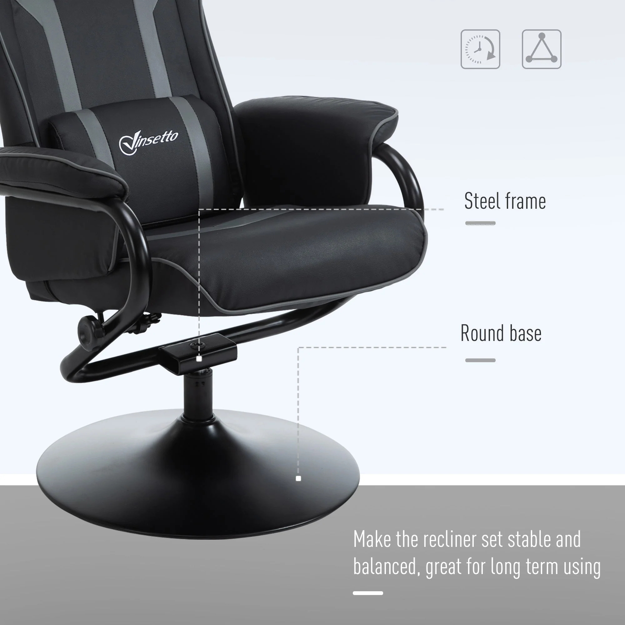Vinsetto Racing-Style Recliner Chair - Image 7