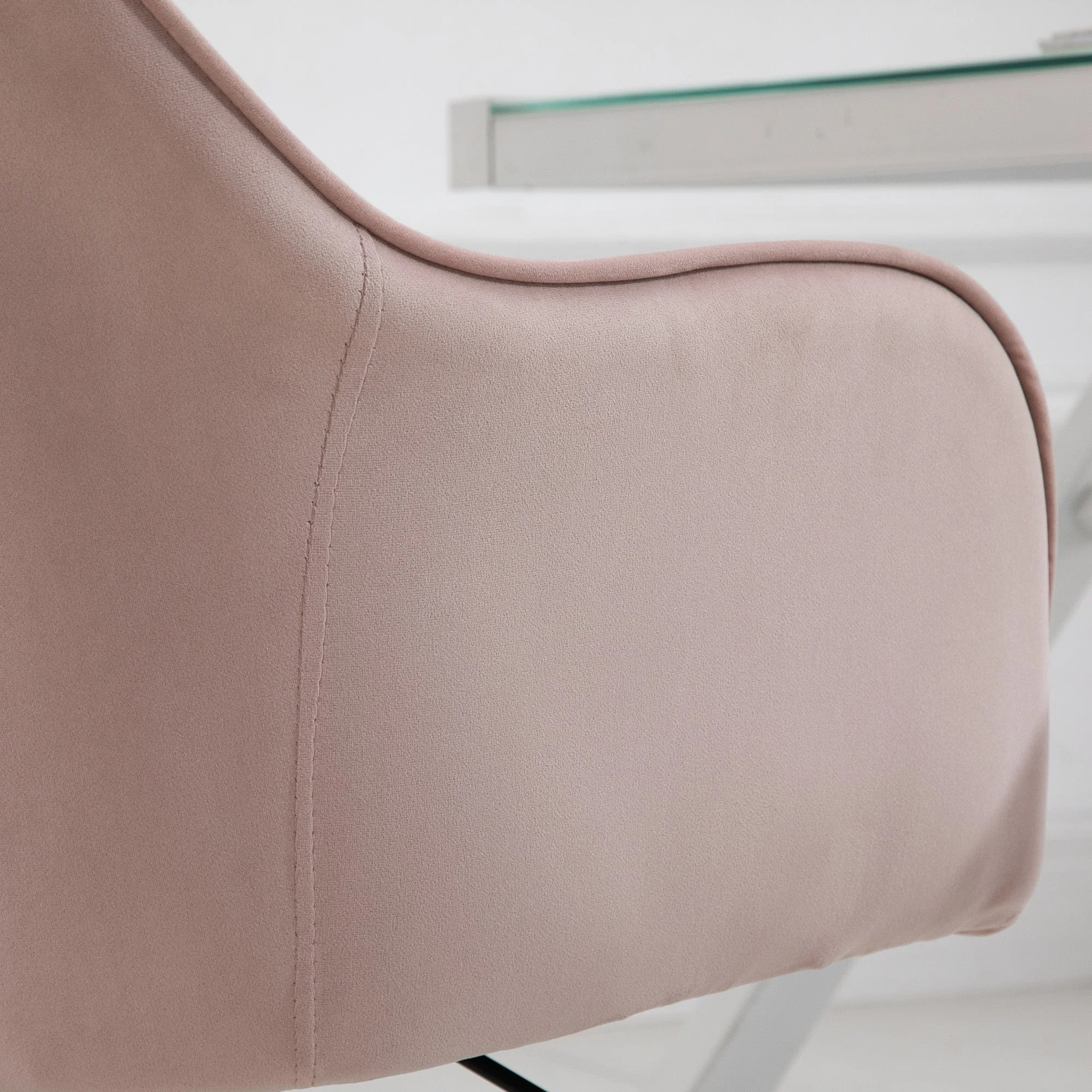 Vinsetto Velvet-Feel Office Chair with Rechargeable Electric Vibration Massage Lumbar Pillow - Image 8