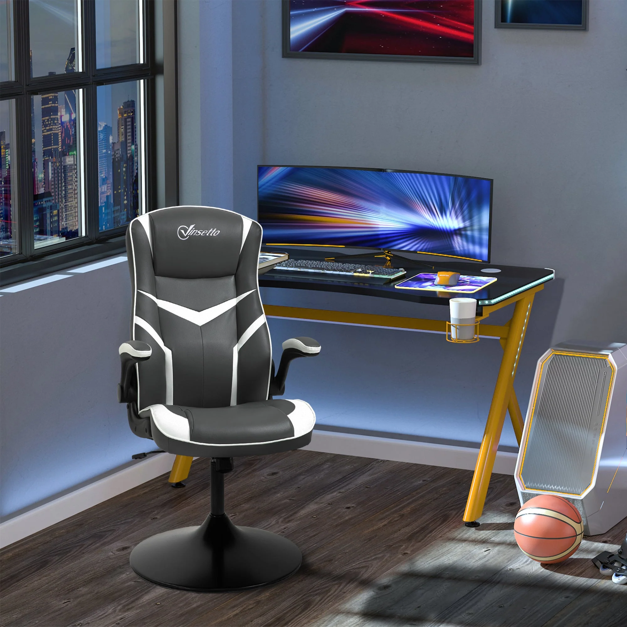 Vinsetto Video Game Chair Computer Chair with Adjustable Height - Image 2