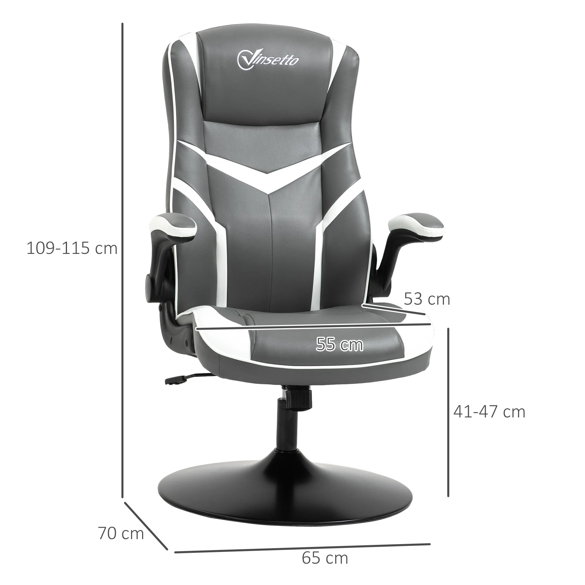 Vinsetto Video Game Chair Computer Chair with Adjustable Height - Image 3