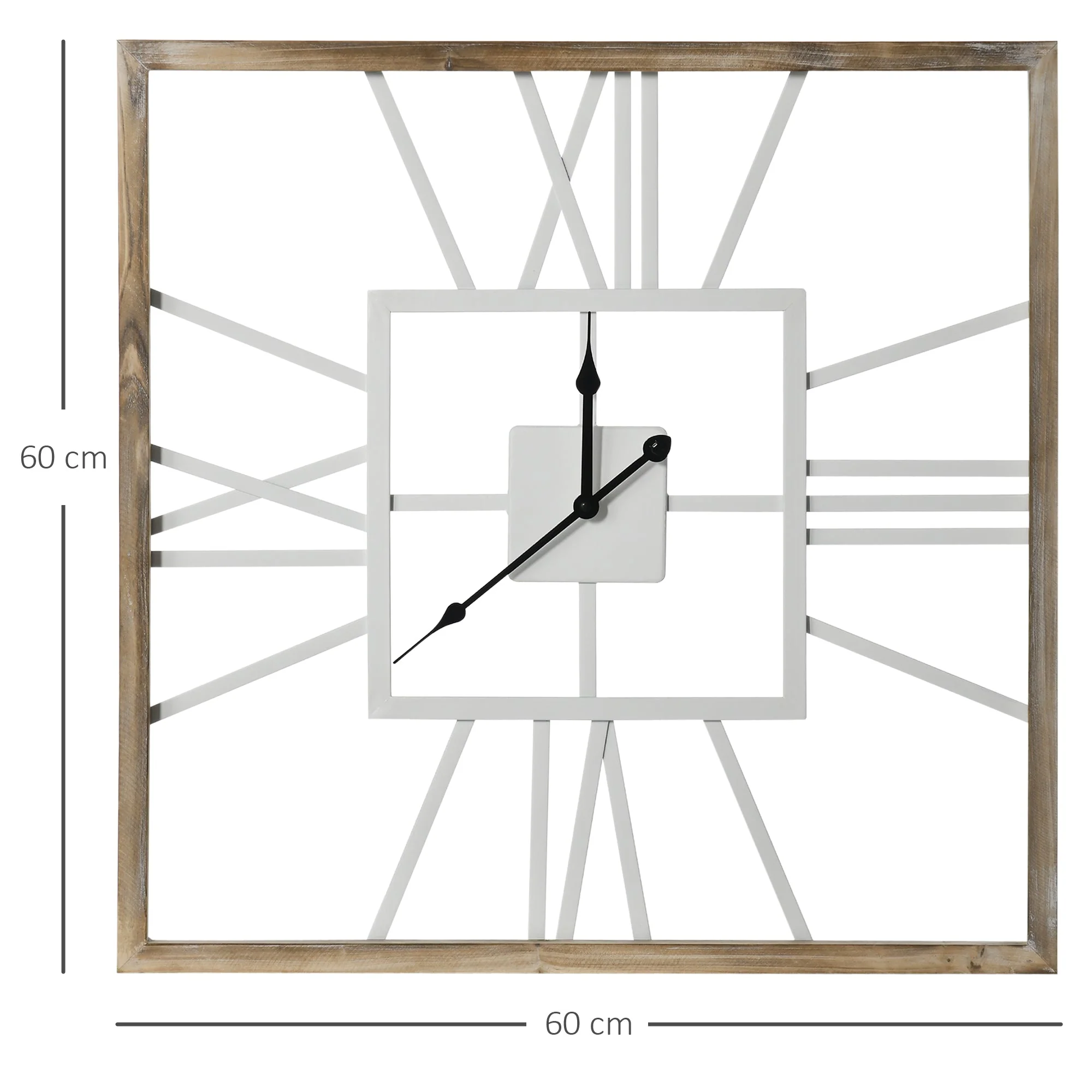 Vintage Large Wall Clock with Roman Numerals - Image 3
