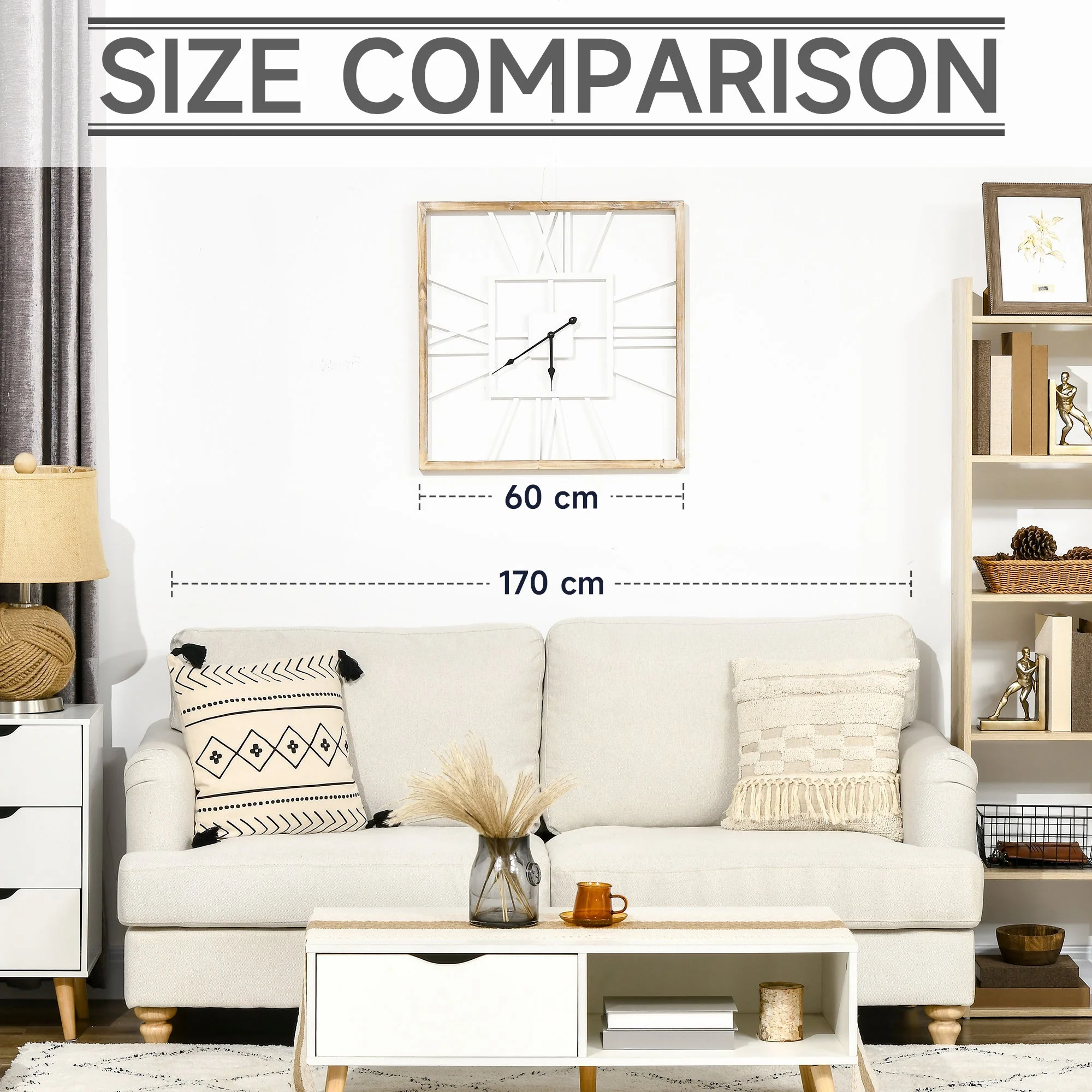 Vintage Large Wall Clock with Roman Numerals - Image 5