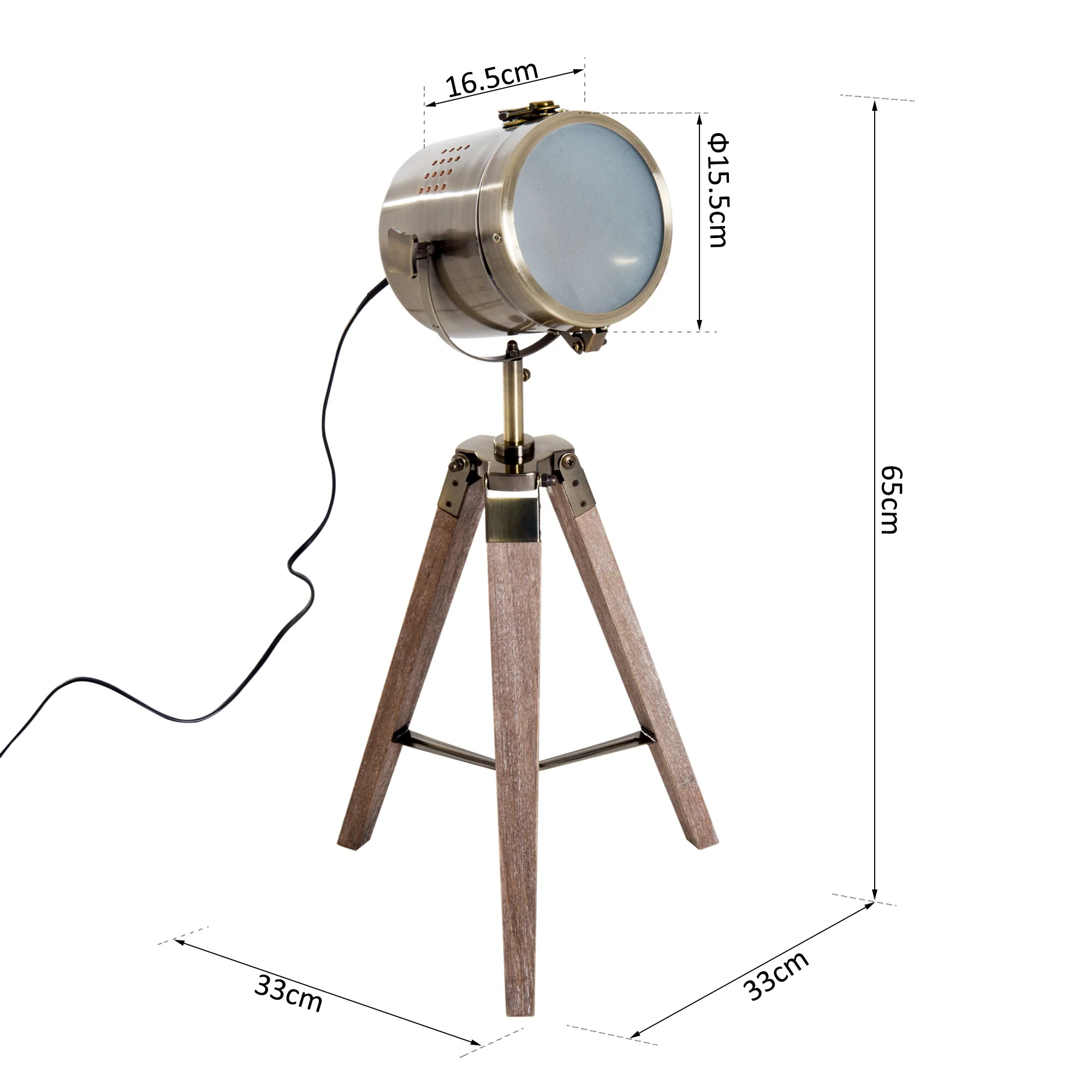 Vintage Tripod Floor Lamp - Image 3
