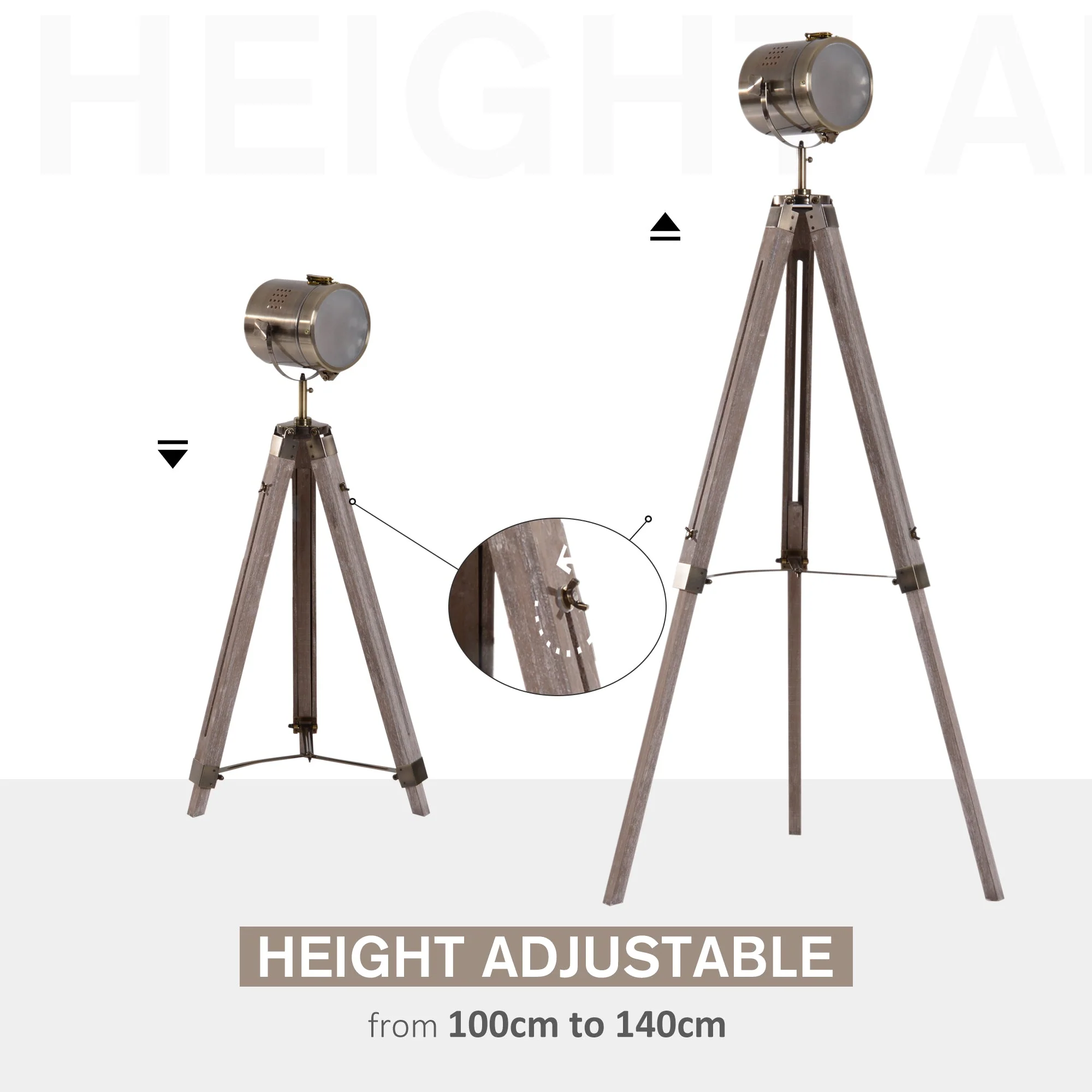 Vintage Tripod Floor Lamp - Image 4