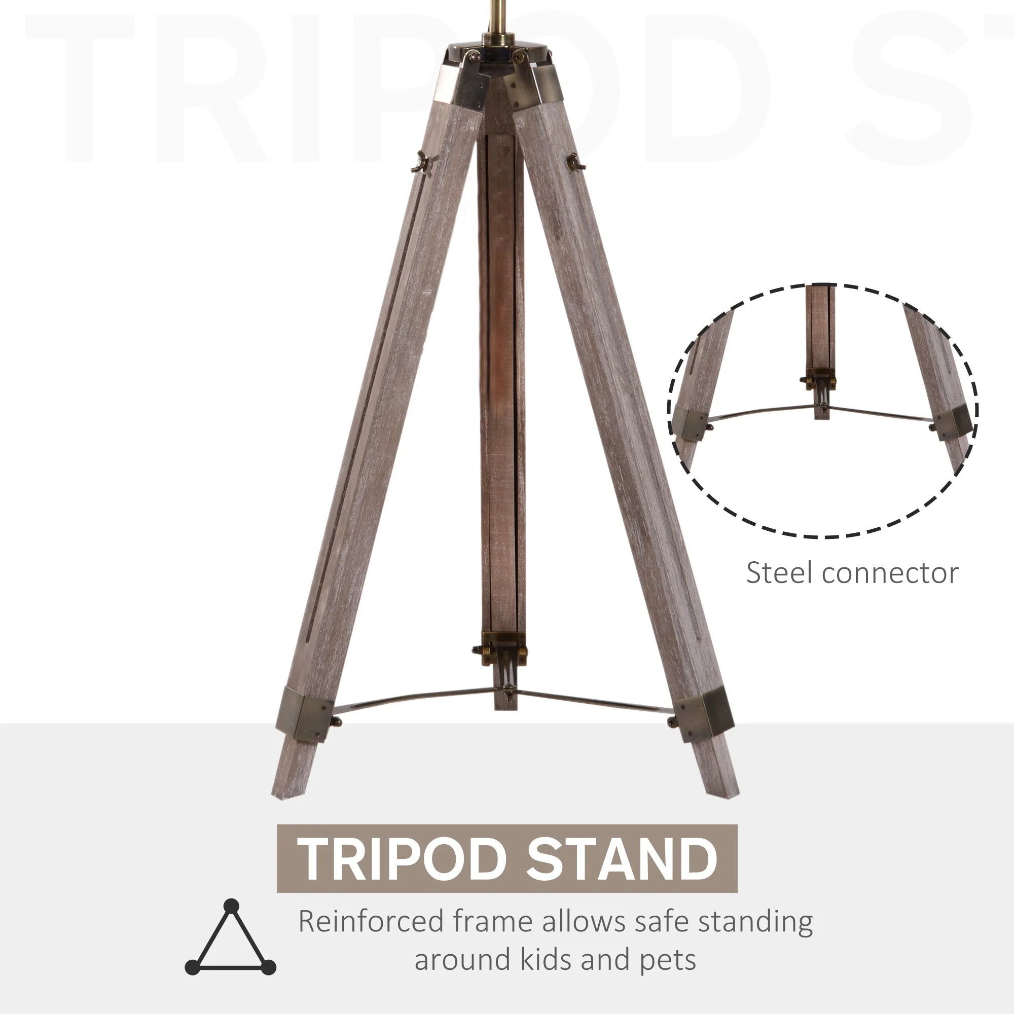 Vintage Tripod Floor Lamp - Image 5