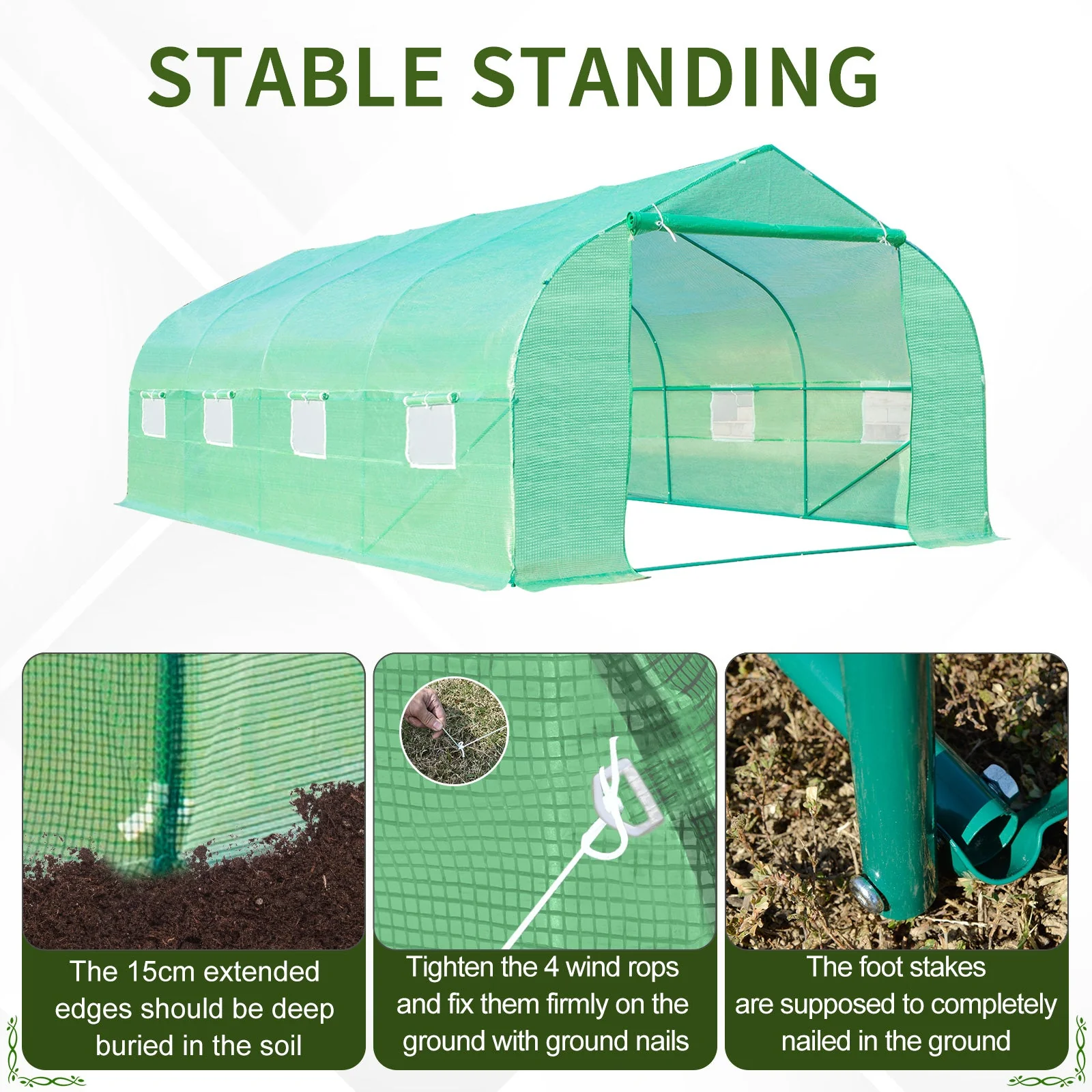 Walk in Polytunnel Greenhouse - Image 5