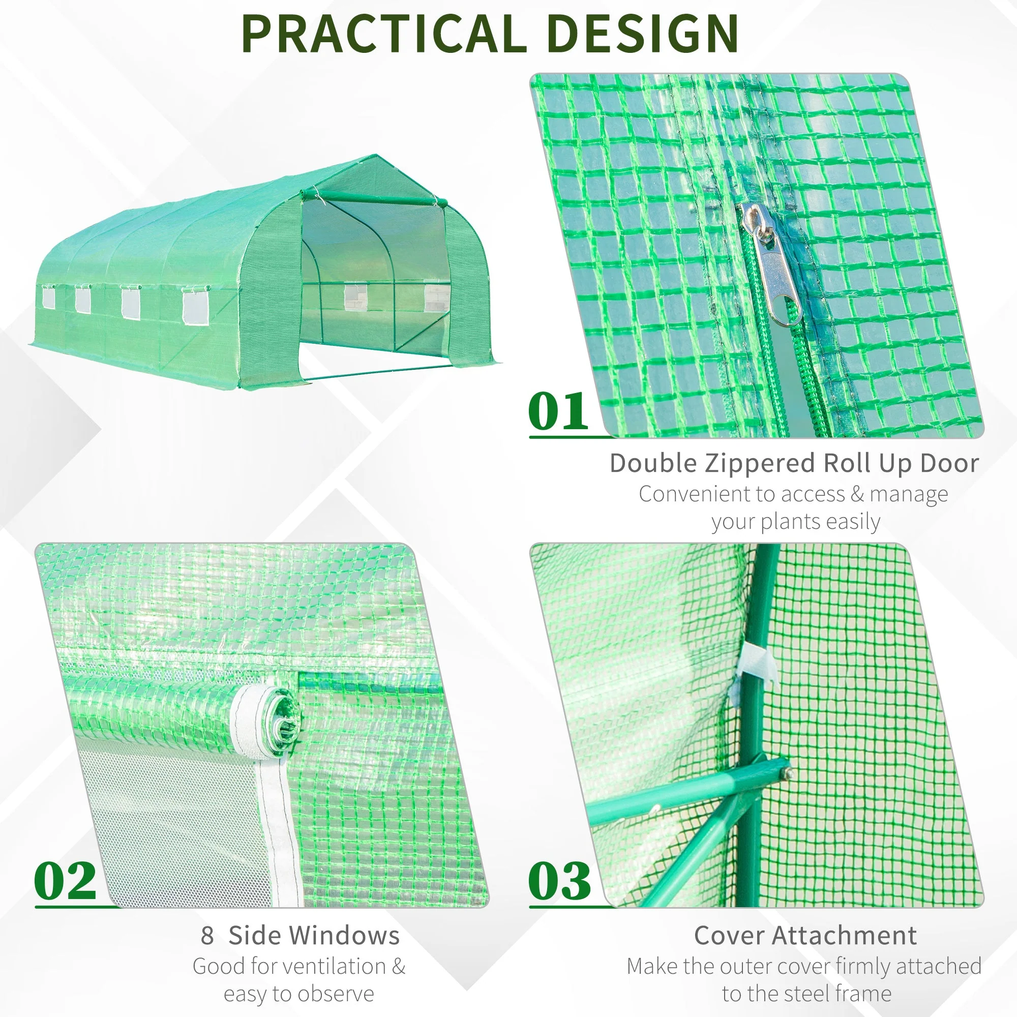 Walk in Polytunnel Greenhouse - Image 6