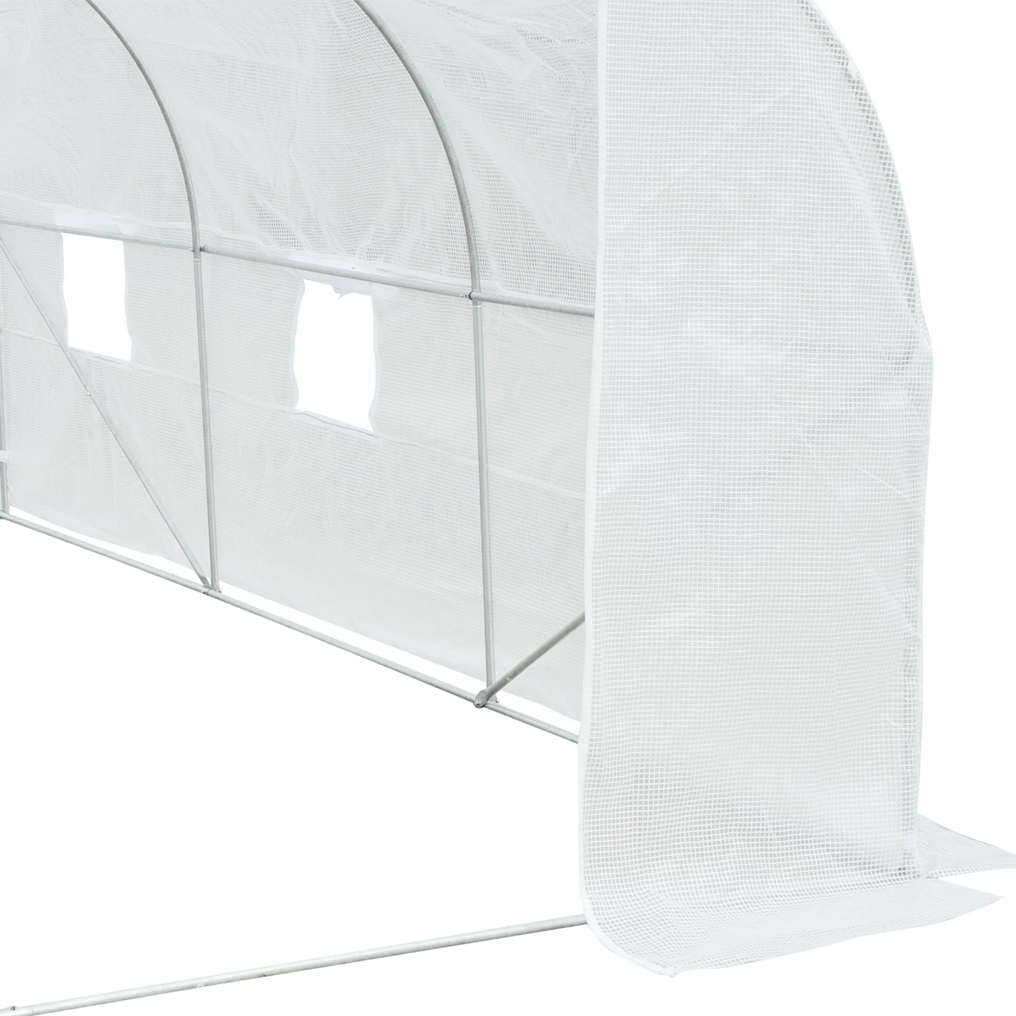 Walk-In Polytunnel Greenhouse Warm House Garden Tunnel Shelter Plant Shed with Door and Windows - Image 8