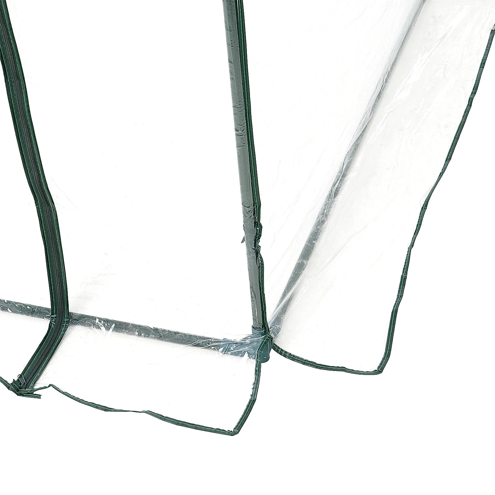Walk-in Polytunnel Greenhouse with Roll-up Door Transparent Tunnel Greenhouse with Steel Frame and PVC Cover - Image 8