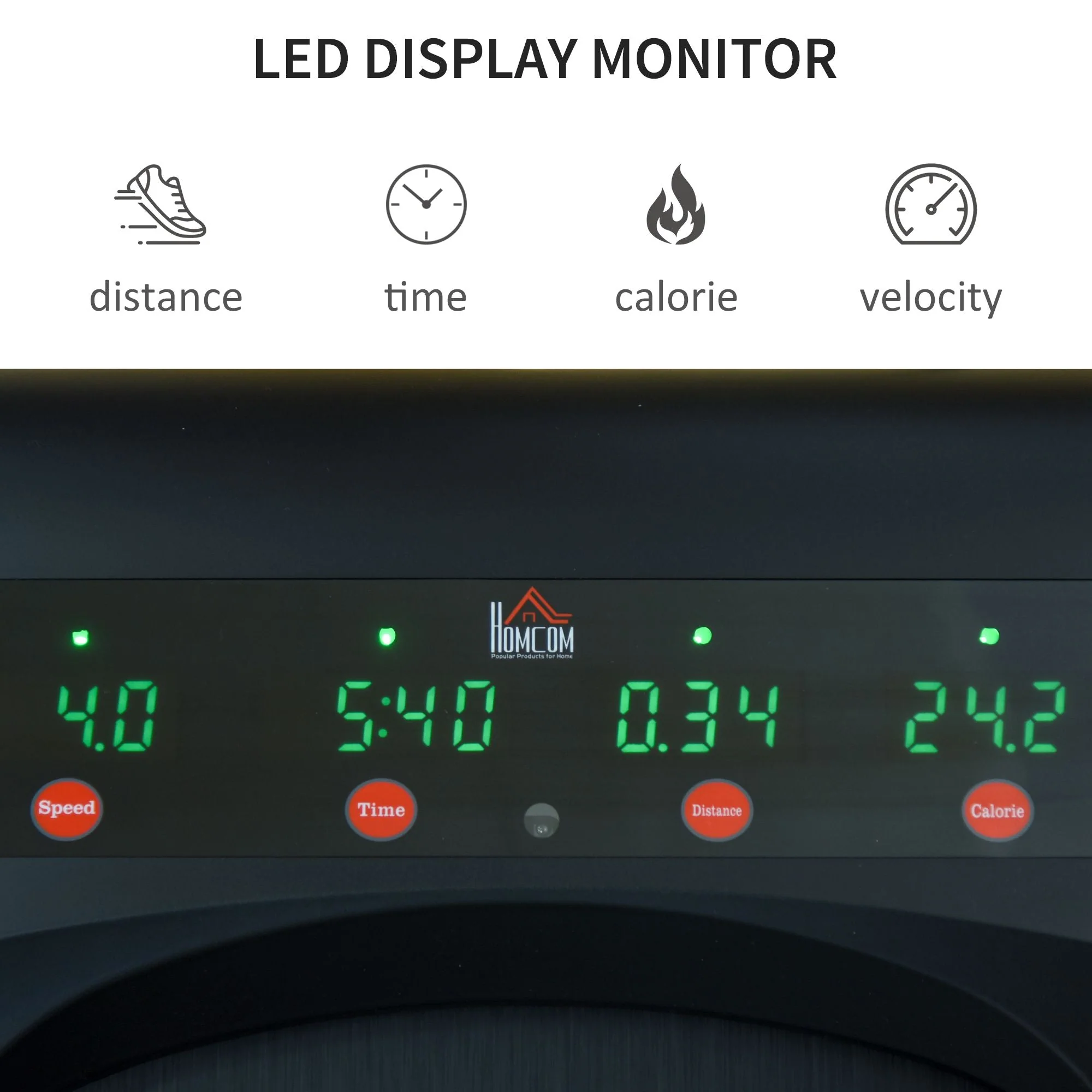 Walking Machine w/ LED Display & Remote Control Exercise Walking Jogging Fitness - Image 5