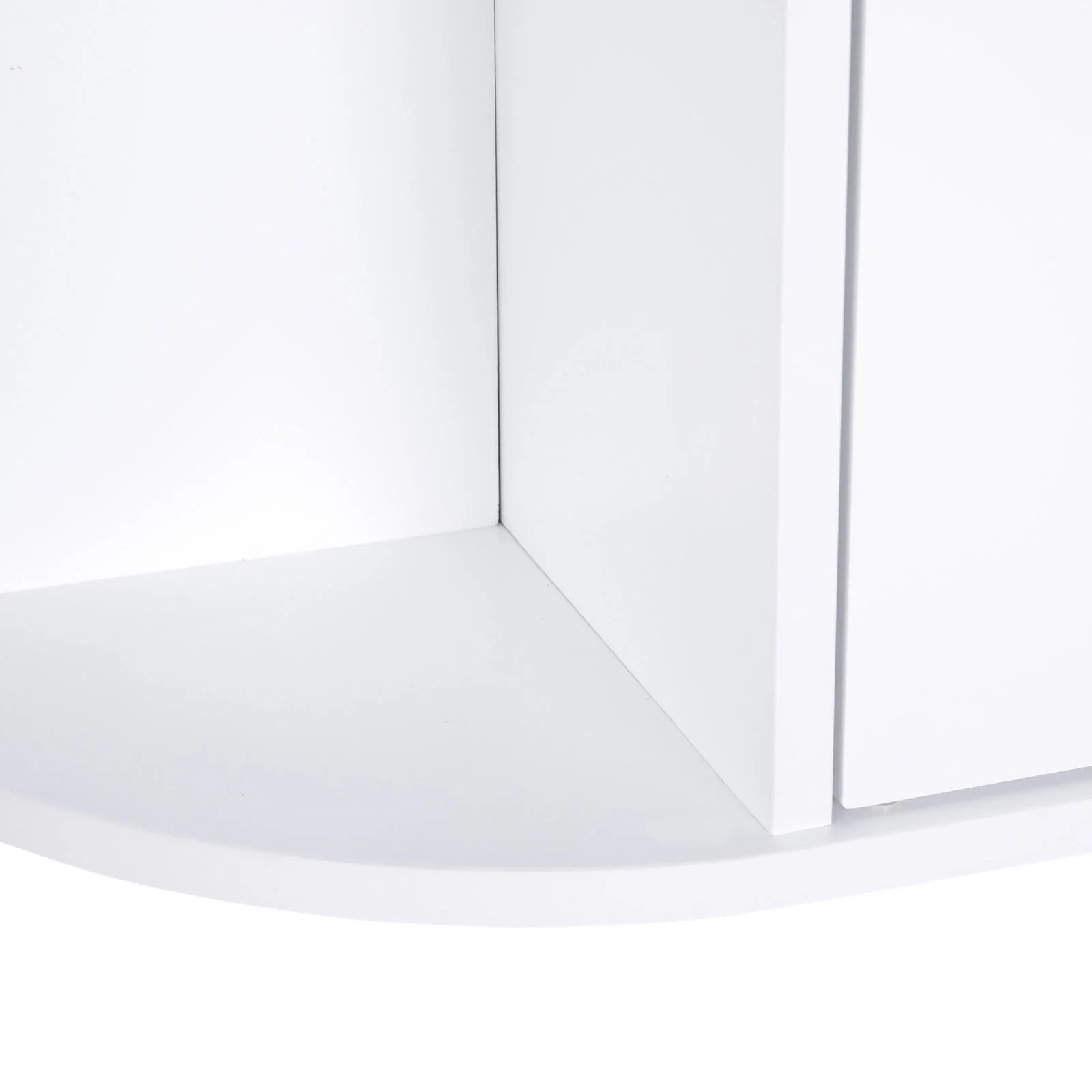 Wall Mounted Bathroom Cabinet with Mirror Single Door Storage Organizer 2-tier Inner Shelves White - Image 9