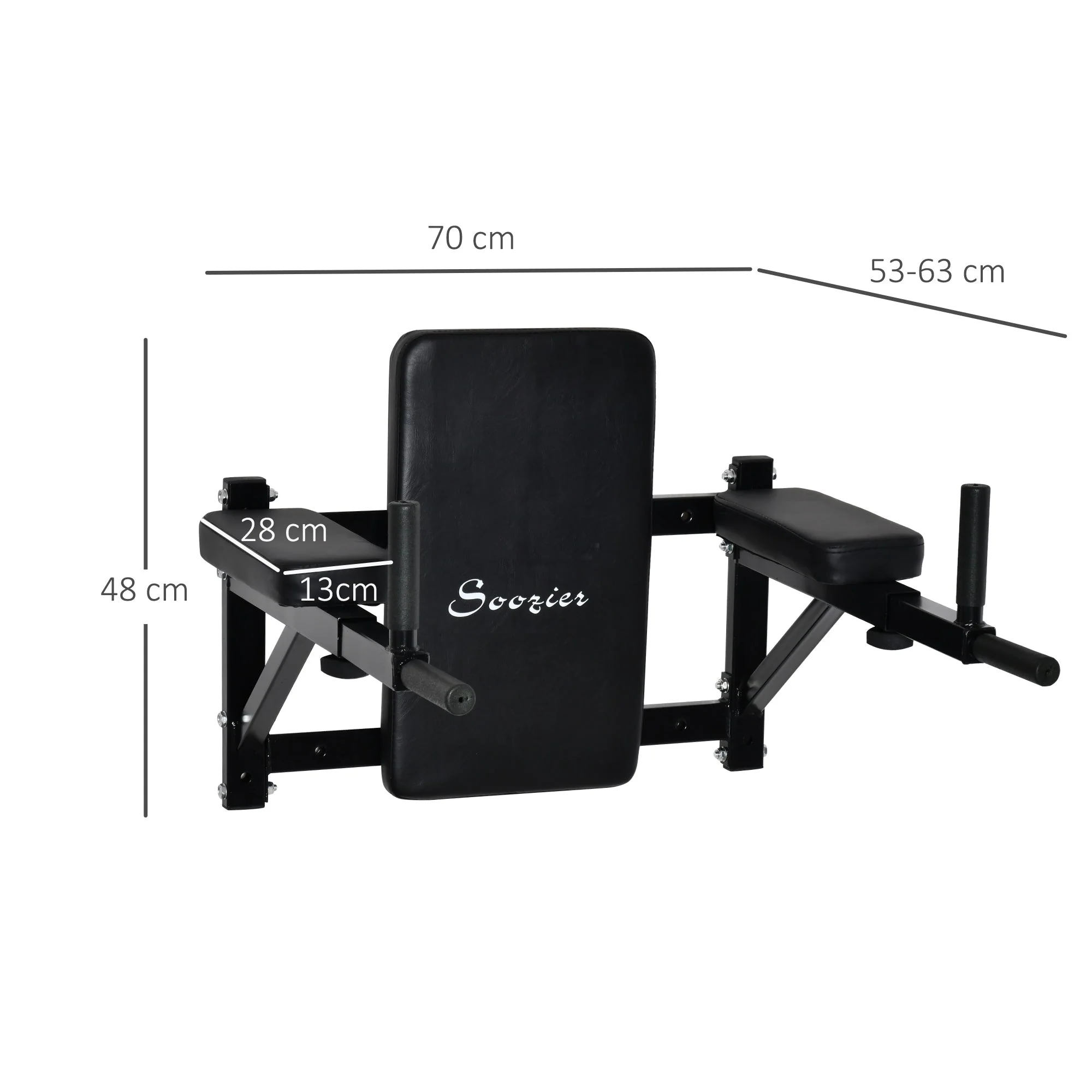 Wall Mounted Dip Station Rack-Black - Image 3