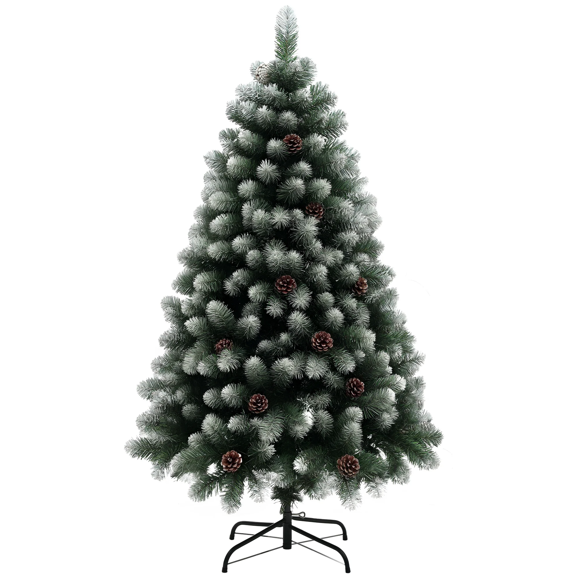 5ft Pinecone Christmas Tree Artificial - White Frosted Green  489 Tips - Image 10
