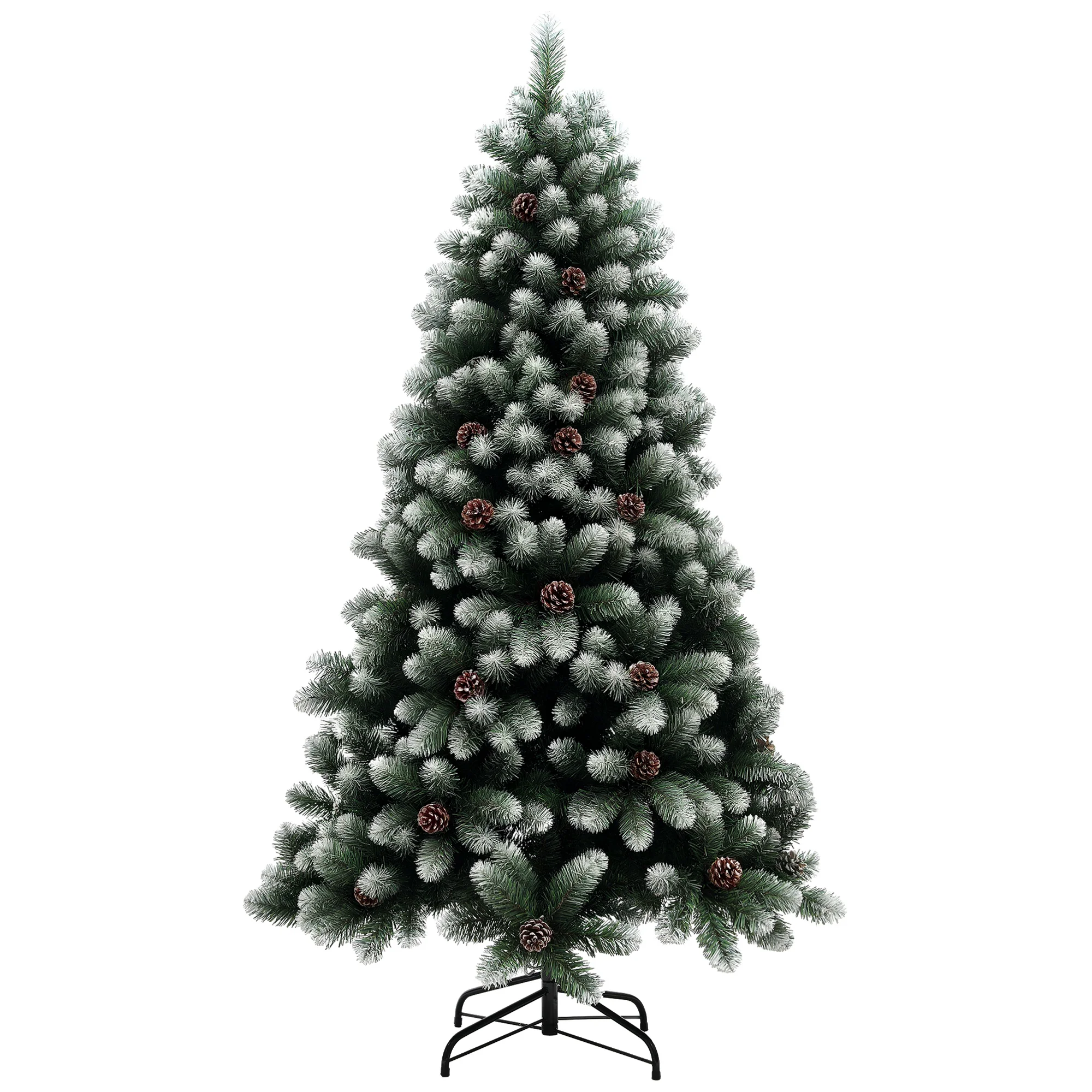 6ft Pinecone Christmas Tree Artificial - White Frosted Green  774 Tips - Image 10