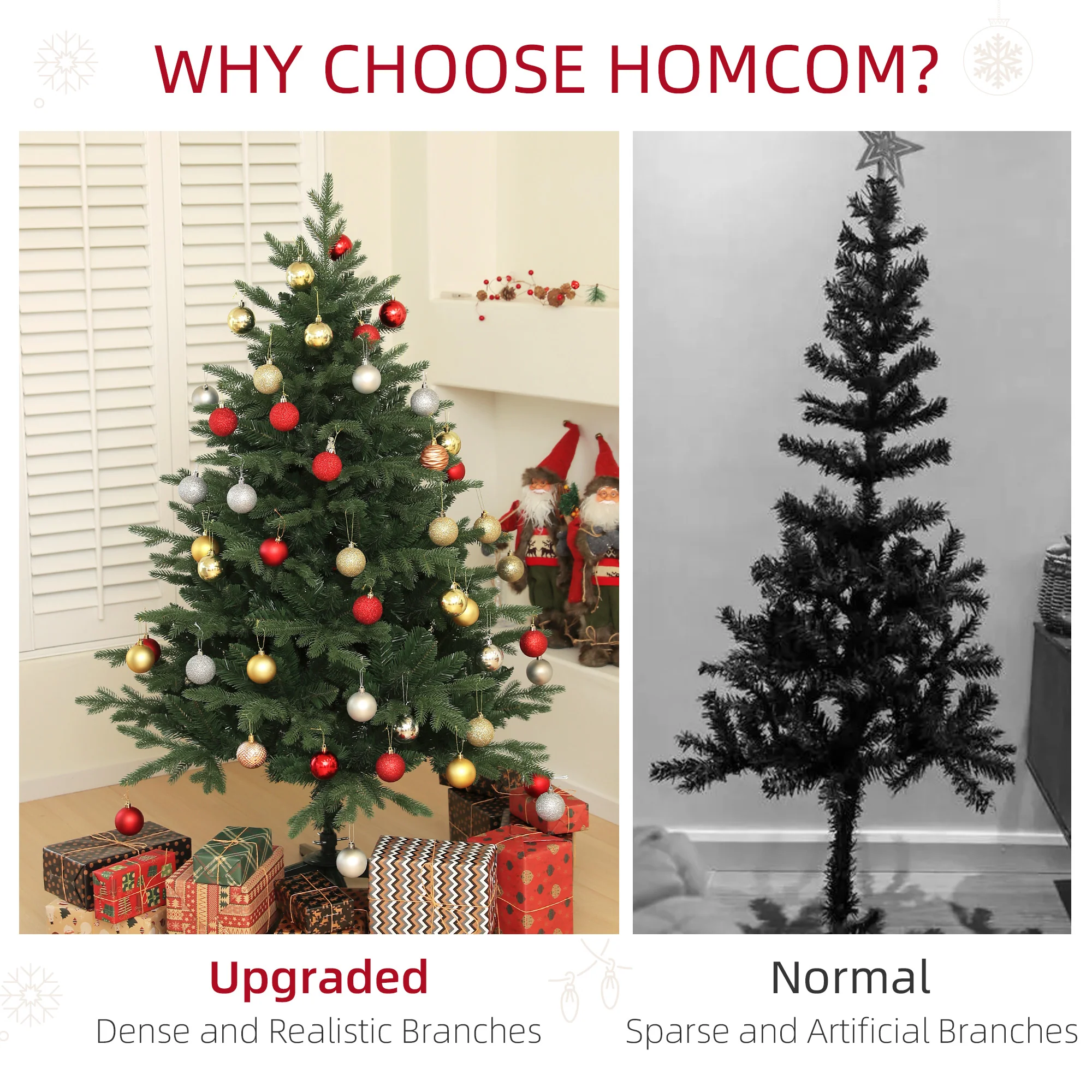 5ft Christmas Tree Artificial - Dark Green 1121 Tips - Image 5