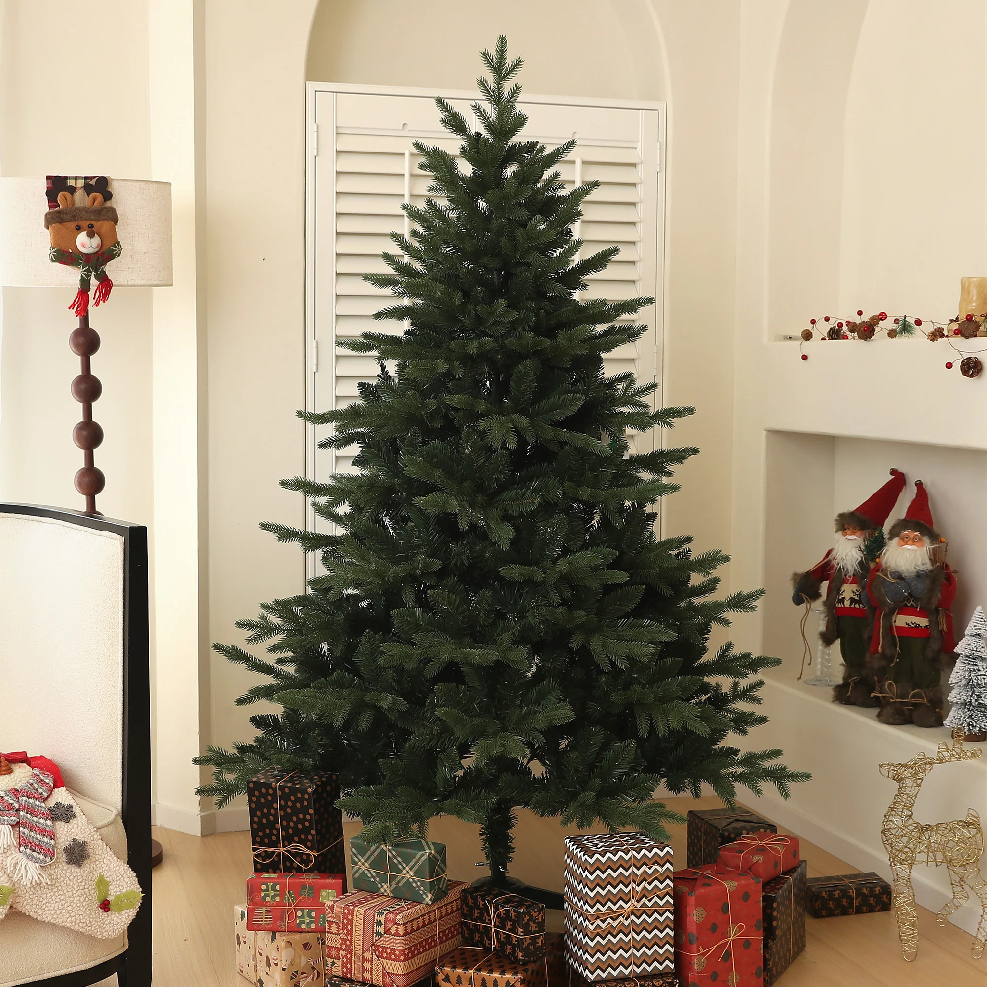 6ft Christmas Tree Artificial - Dark Green  1696 Tips - Image 2