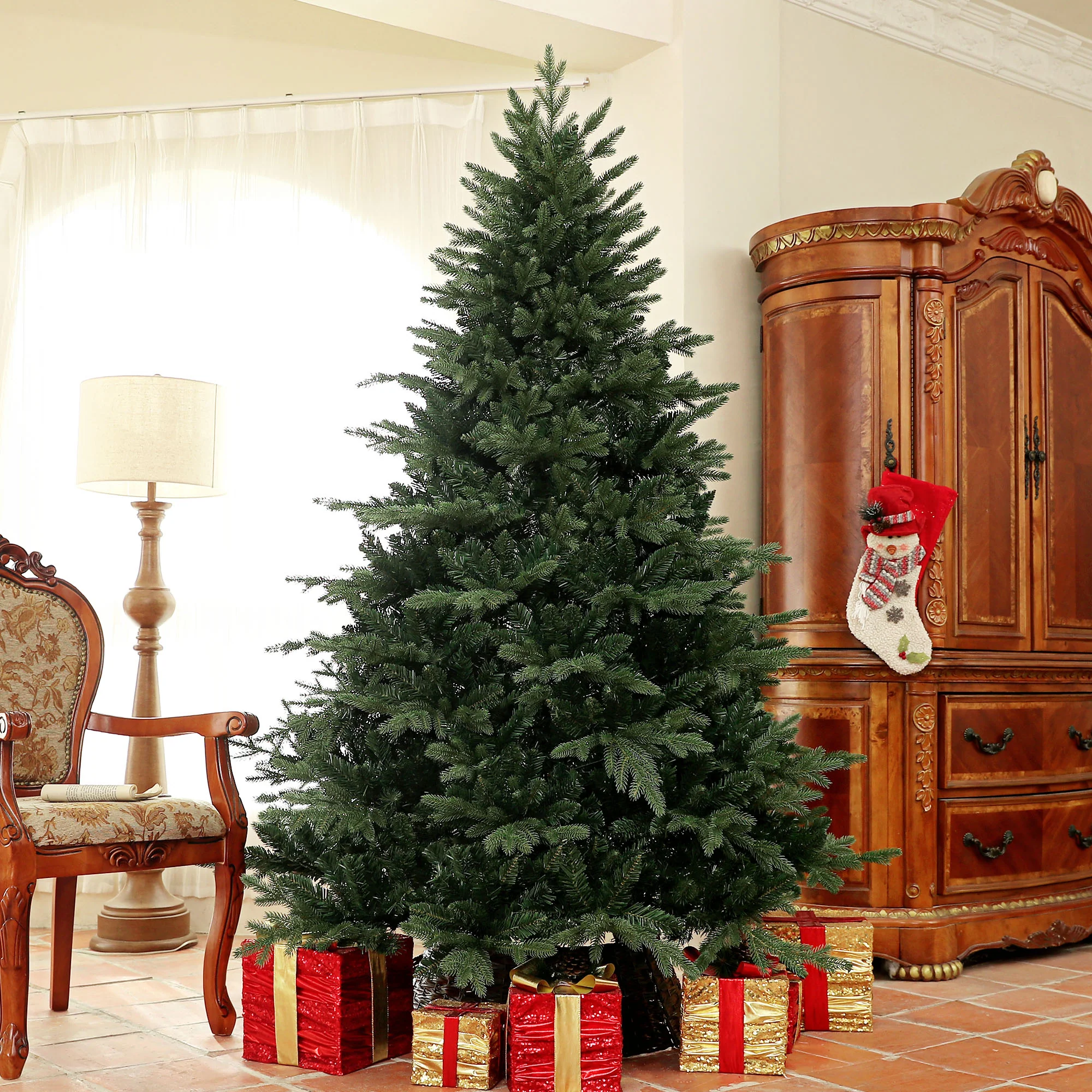 7ft Christmas Tree Artificial - Dark Green  3116 Tips - Image 2