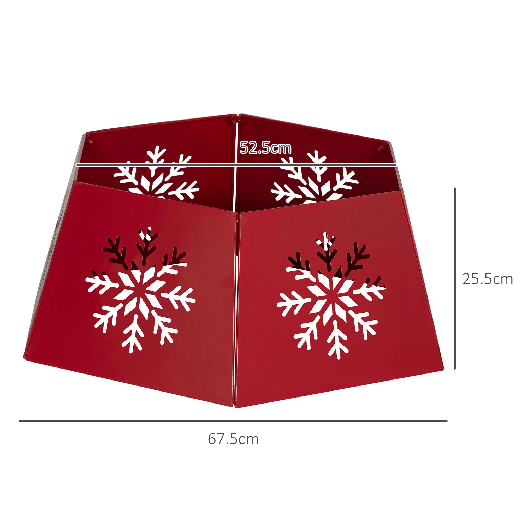 Christmas Tree Skirt Metal Red   Tips - Image 3