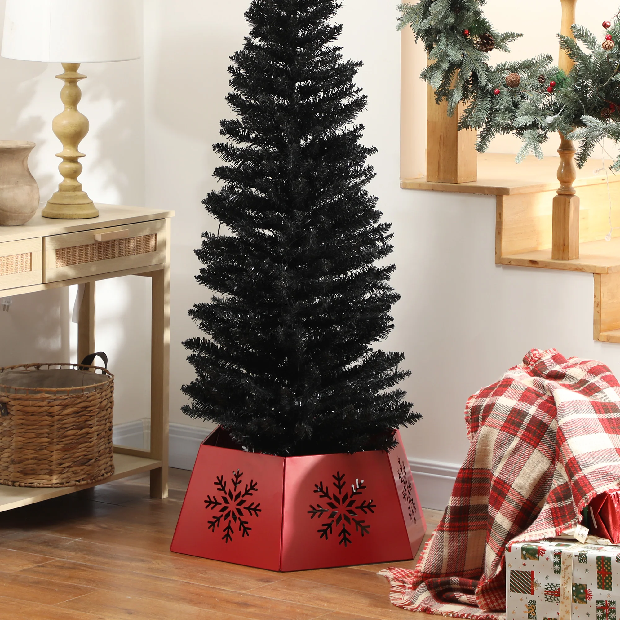 Christmas Tree Skirt Metal Red   Tips - Image 7