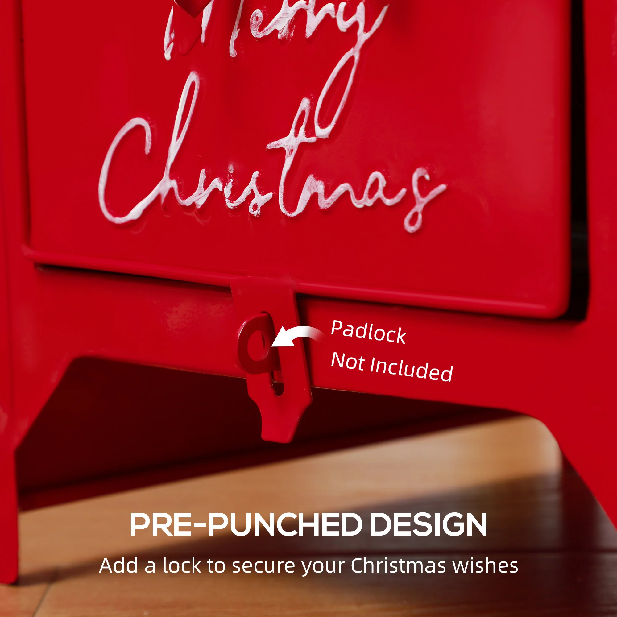 Postbox Christmas Decoration Red - 47cm - Image 6
