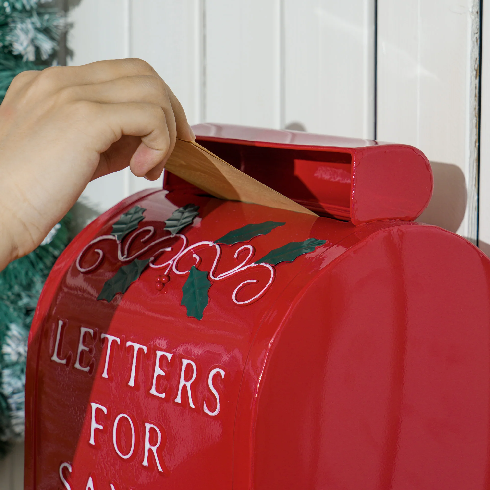 Postbox Christmas Decoration Red - 47cm - Image 8