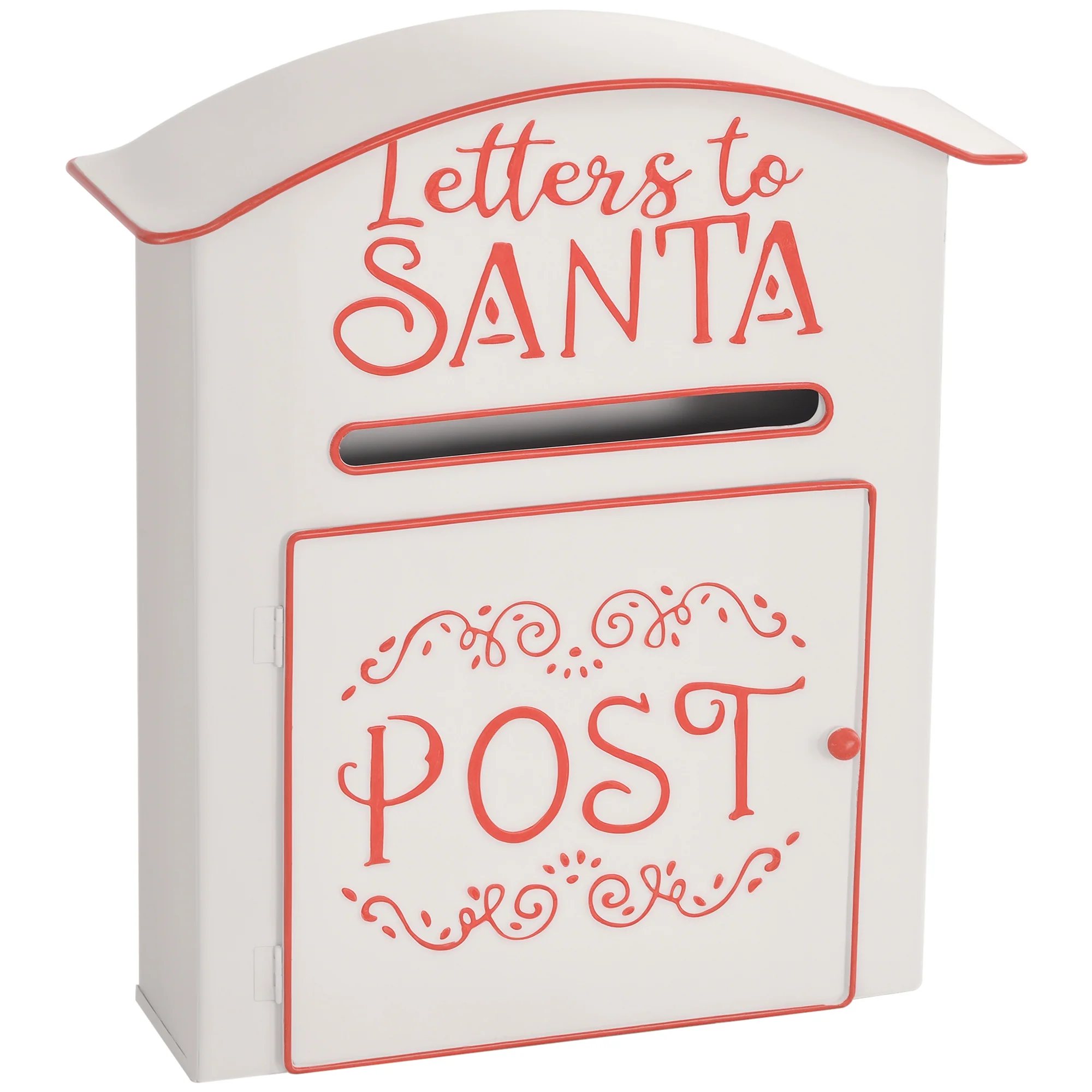Postbox Christmas Decoration White & Red - 30.5cm - Image 10